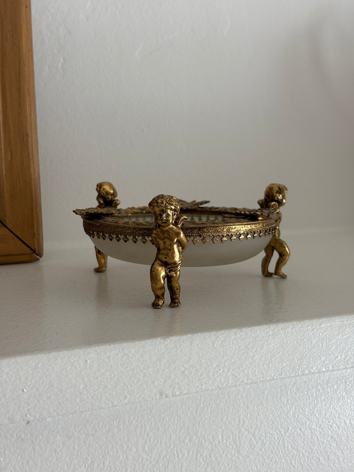 *Round Ormolu-Style Cherub Dish*