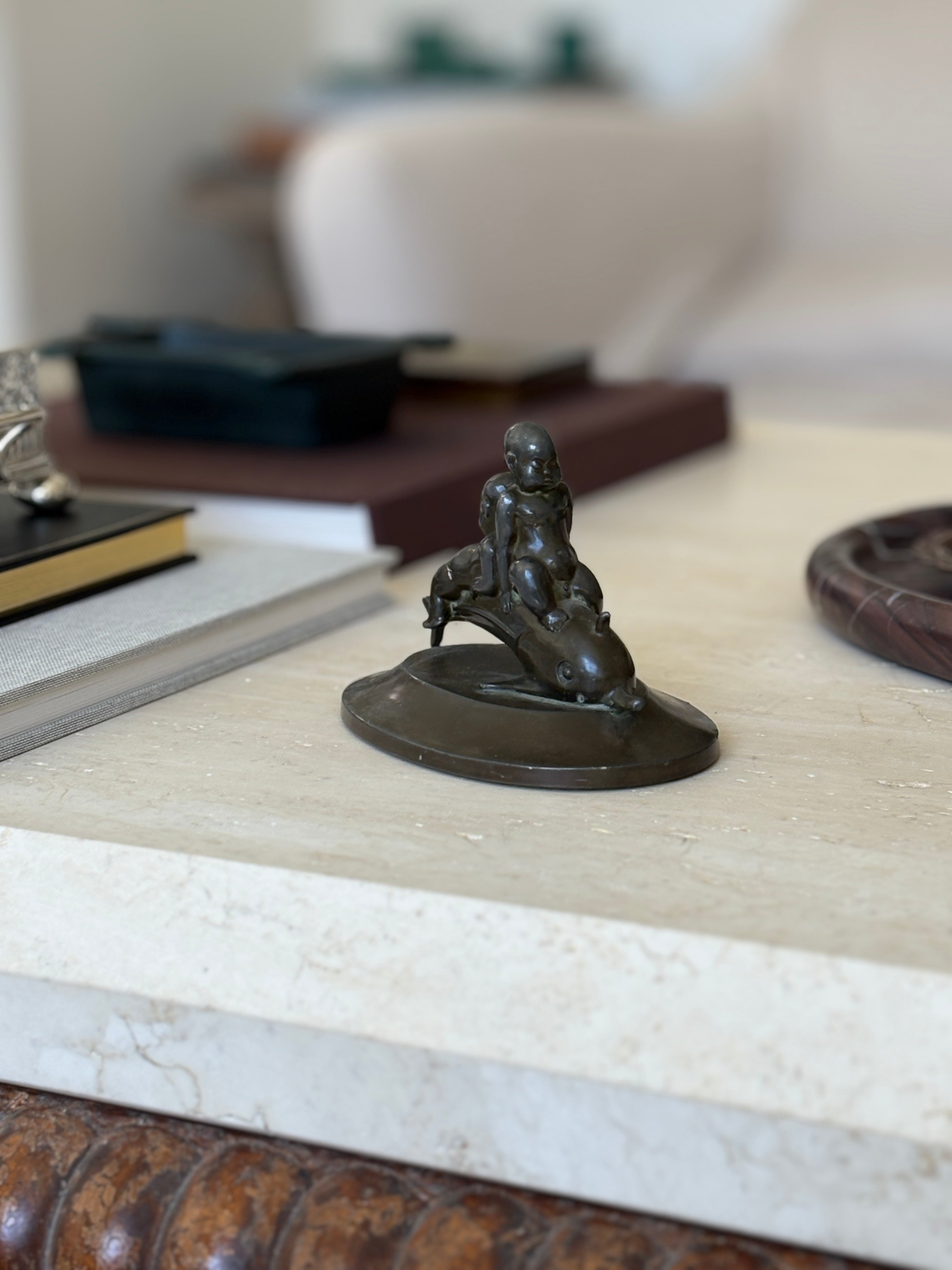 Just Andersen Disko Metal Dolphin Sculpture | Collectors Gene