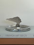 Lady Nicotine Chrome and Glass Ashtray - Negbauer Co. NY c. 1930&