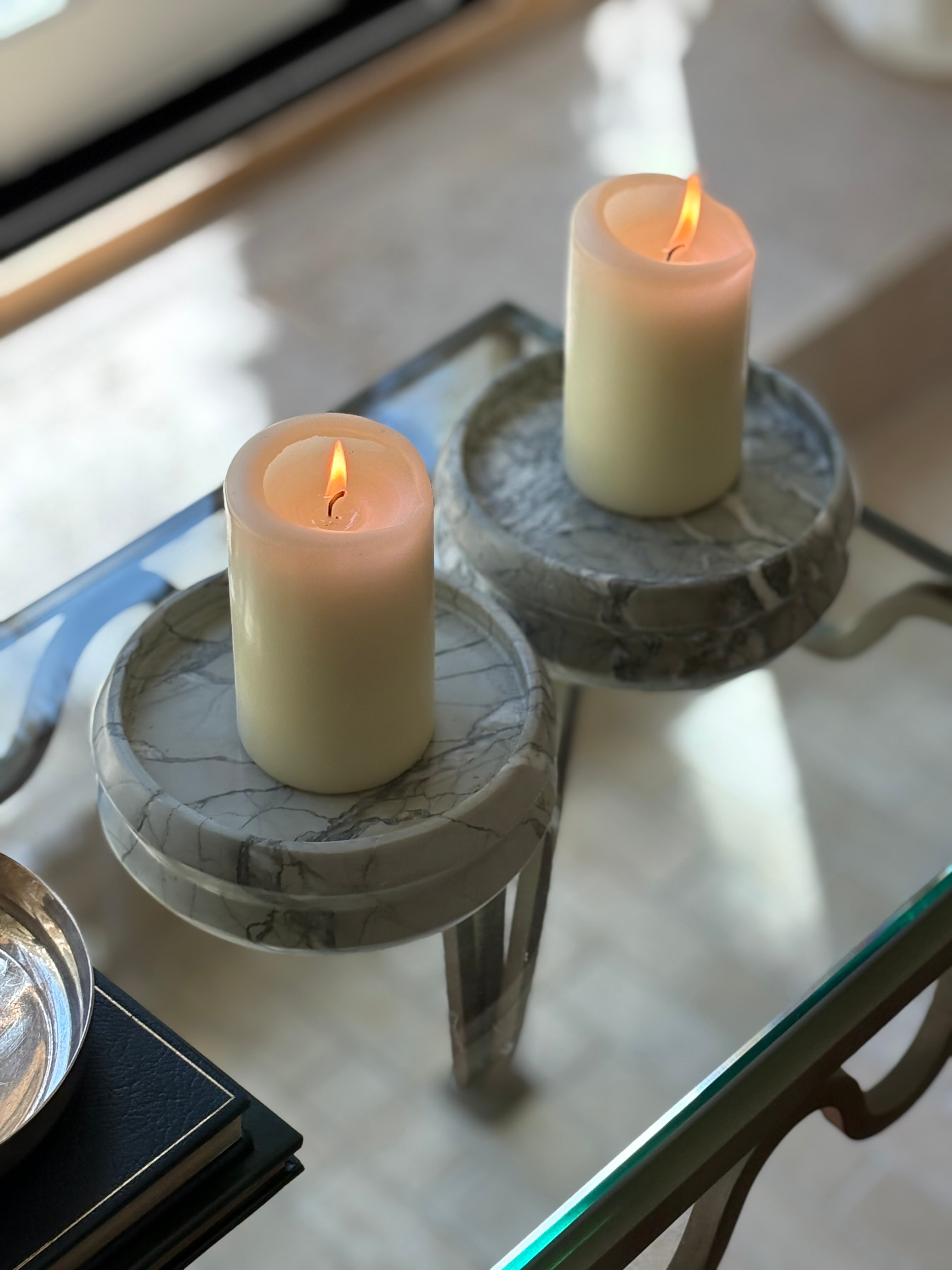 Marble Pillar Candle Stands | Collectors Gene
