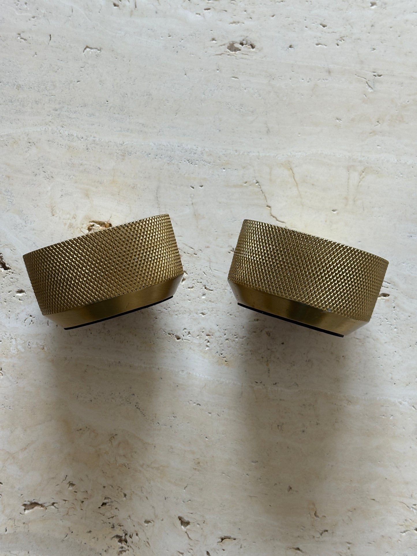 Milled Brass Tea Light Candle Holders | Collectors Gene