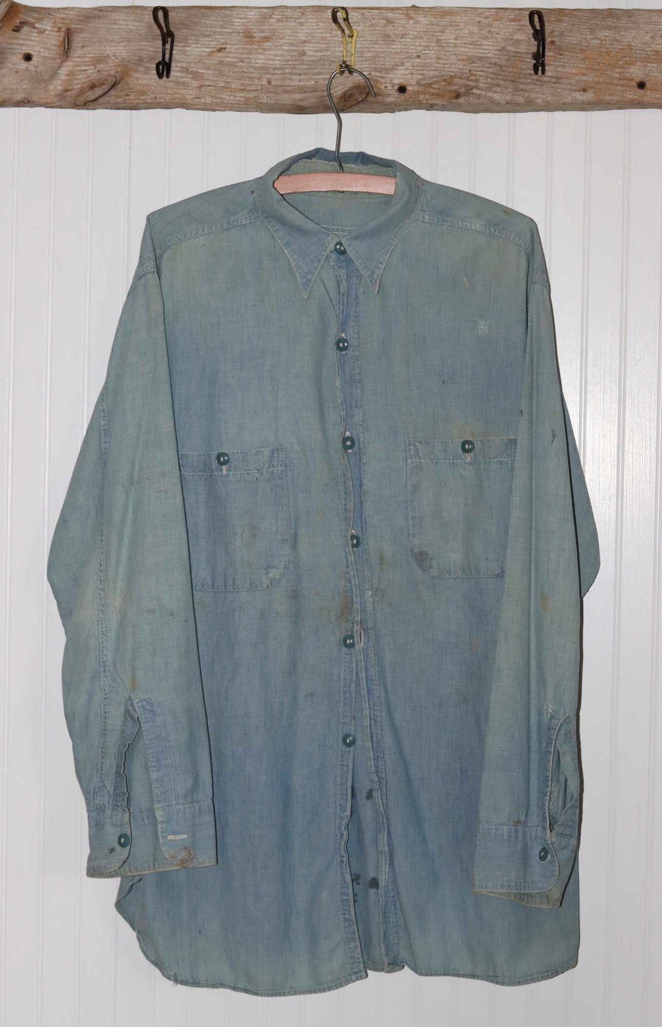 Naval Stenciled Chambray Shirt | Doug Bihlmaier