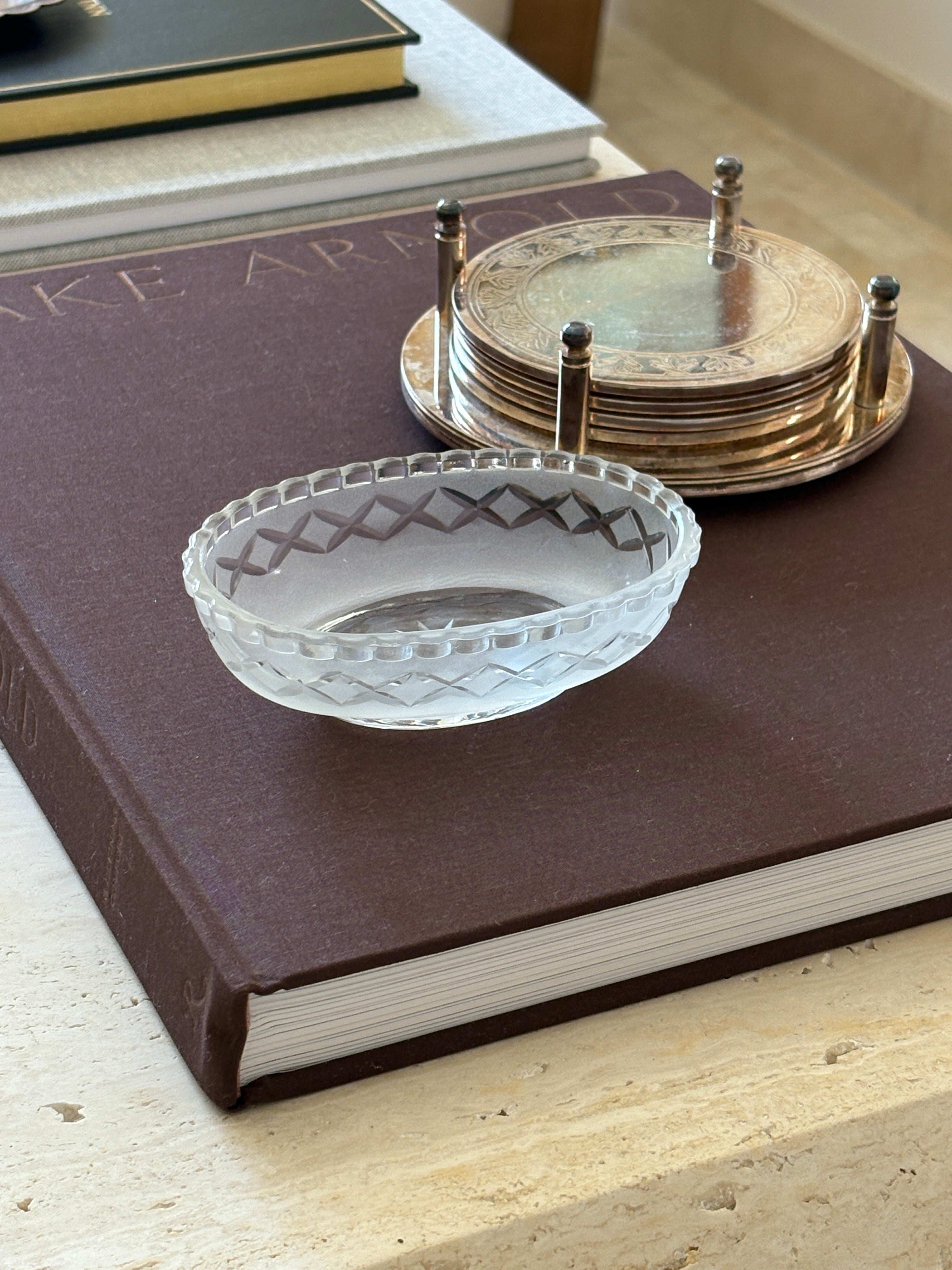 Oval Glass Ring Dish | Collectors Gene Vintage Finds