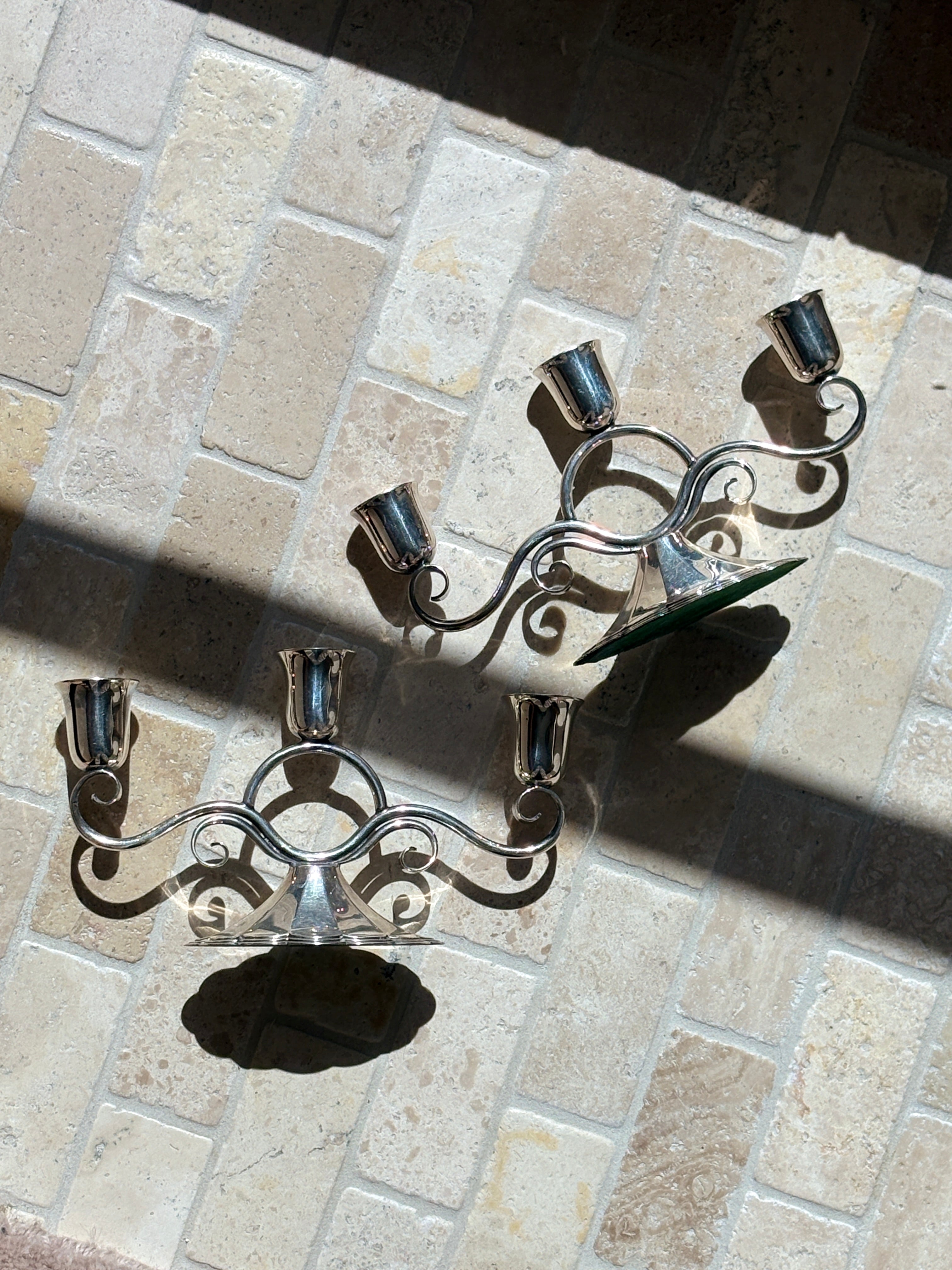 Pair of Petite Art Deco Silver Candelabras | Collectors Gene
