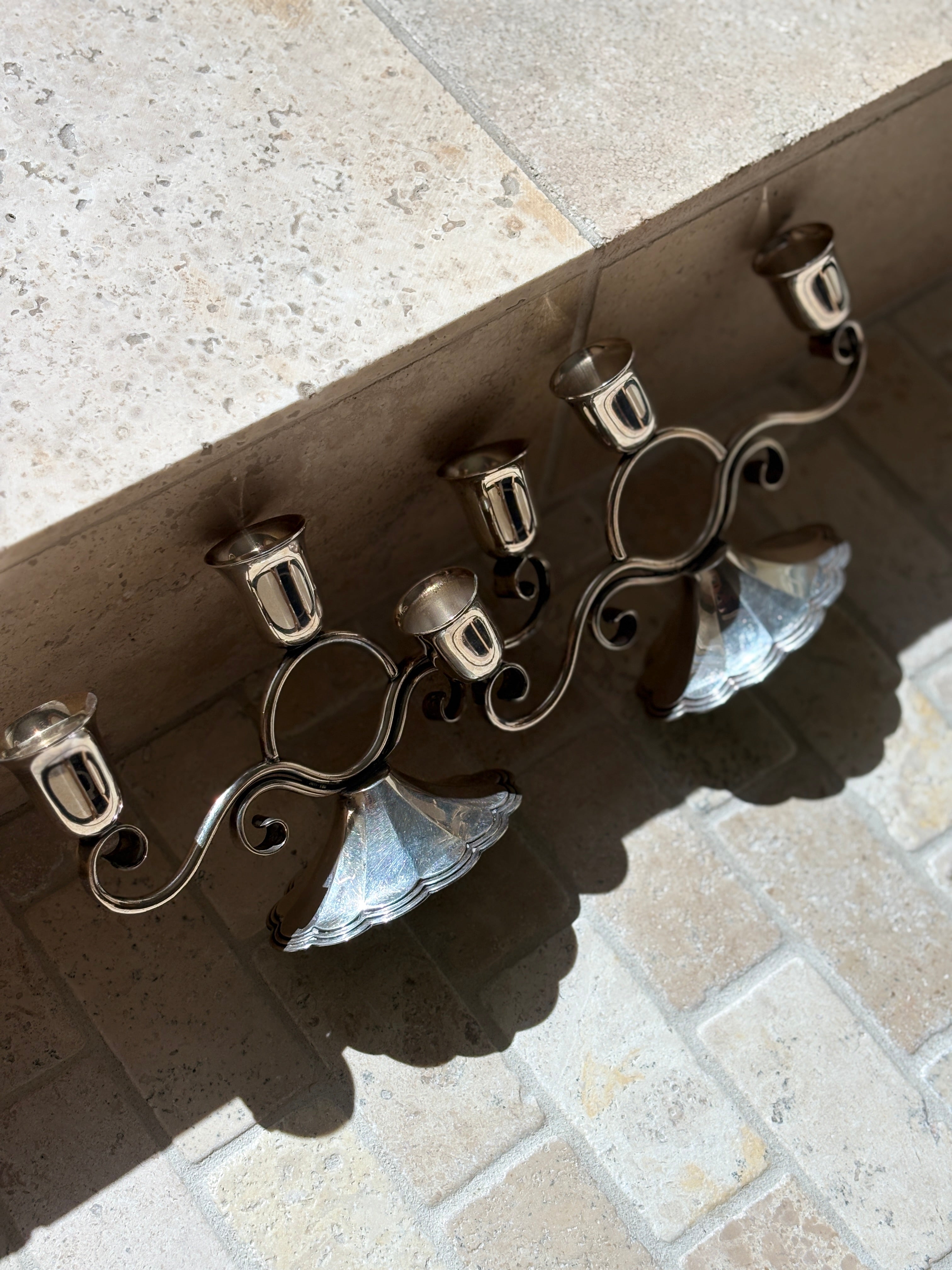 Pair of Petite Art Deco Silver Candelabras | Collectors Gene
