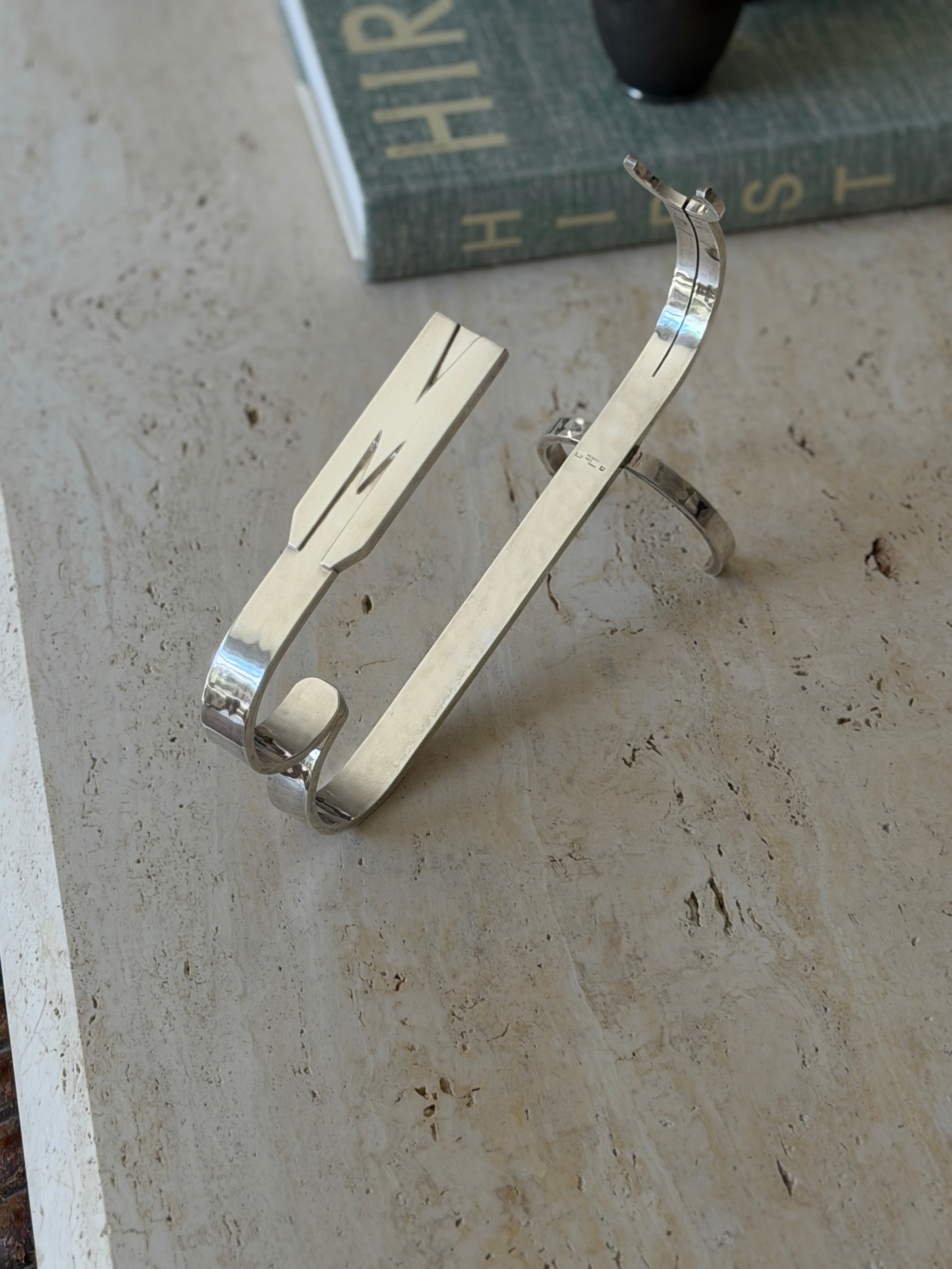 Pierre Meurgey Paris Silver-Plate French Wine Pourer Bottle Cradle Stand | Collectors Gene