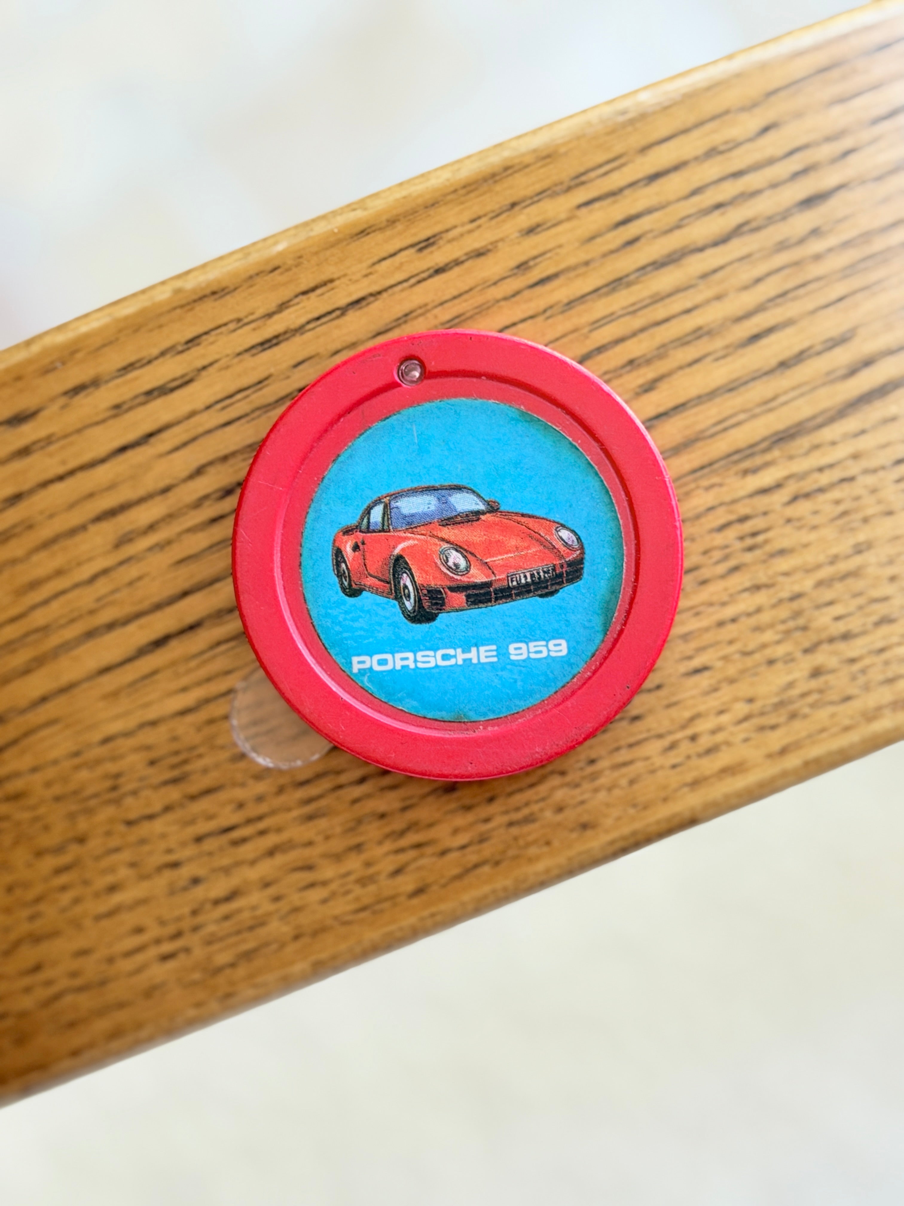 Porsche 959 Advertising Small Round Plastic Magnifying Glass Made in West Germany | Collectors Gene