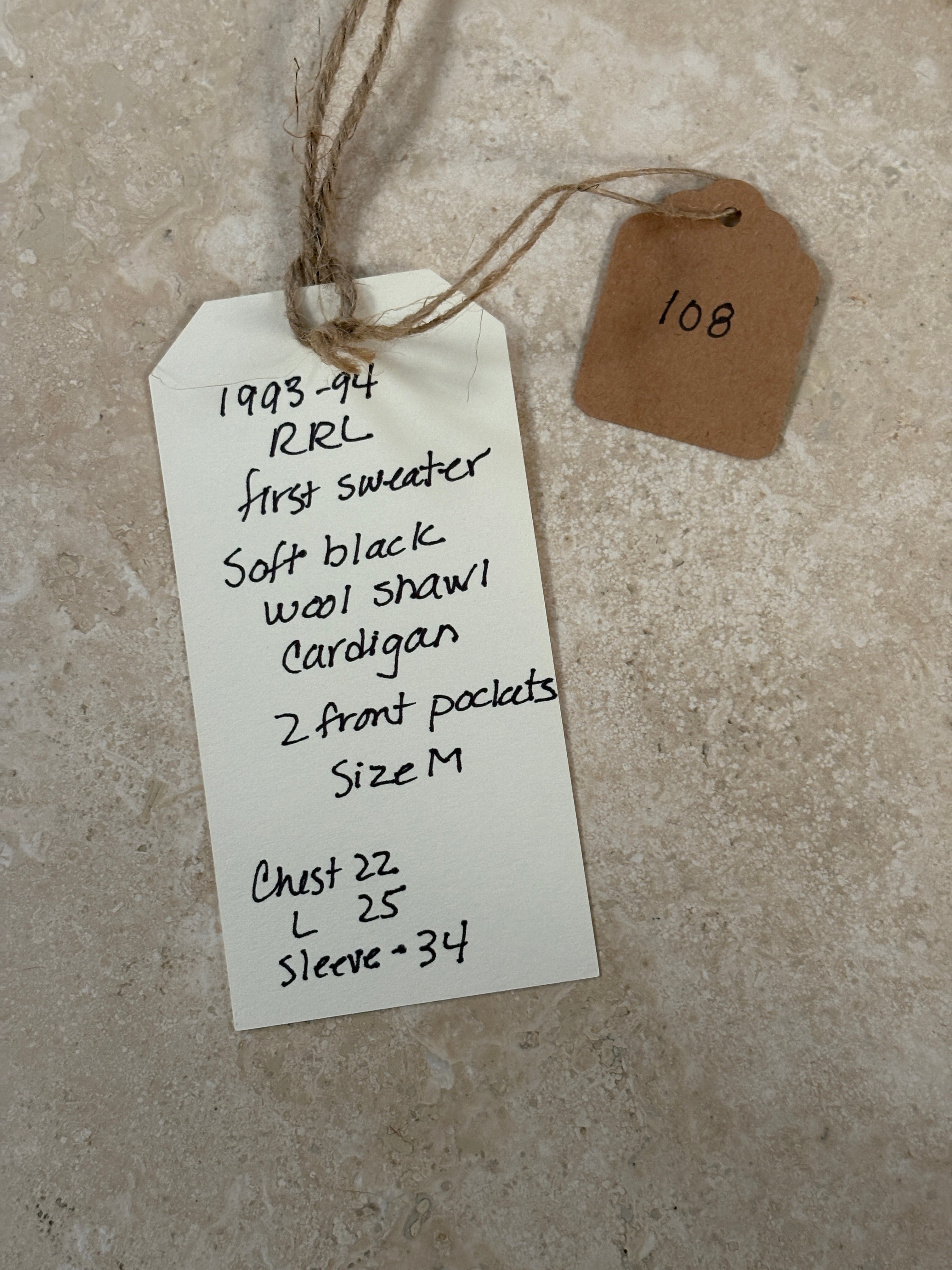 RRL Ralph Lauren Black Shawl Cardigan | Doug Bihlmaier