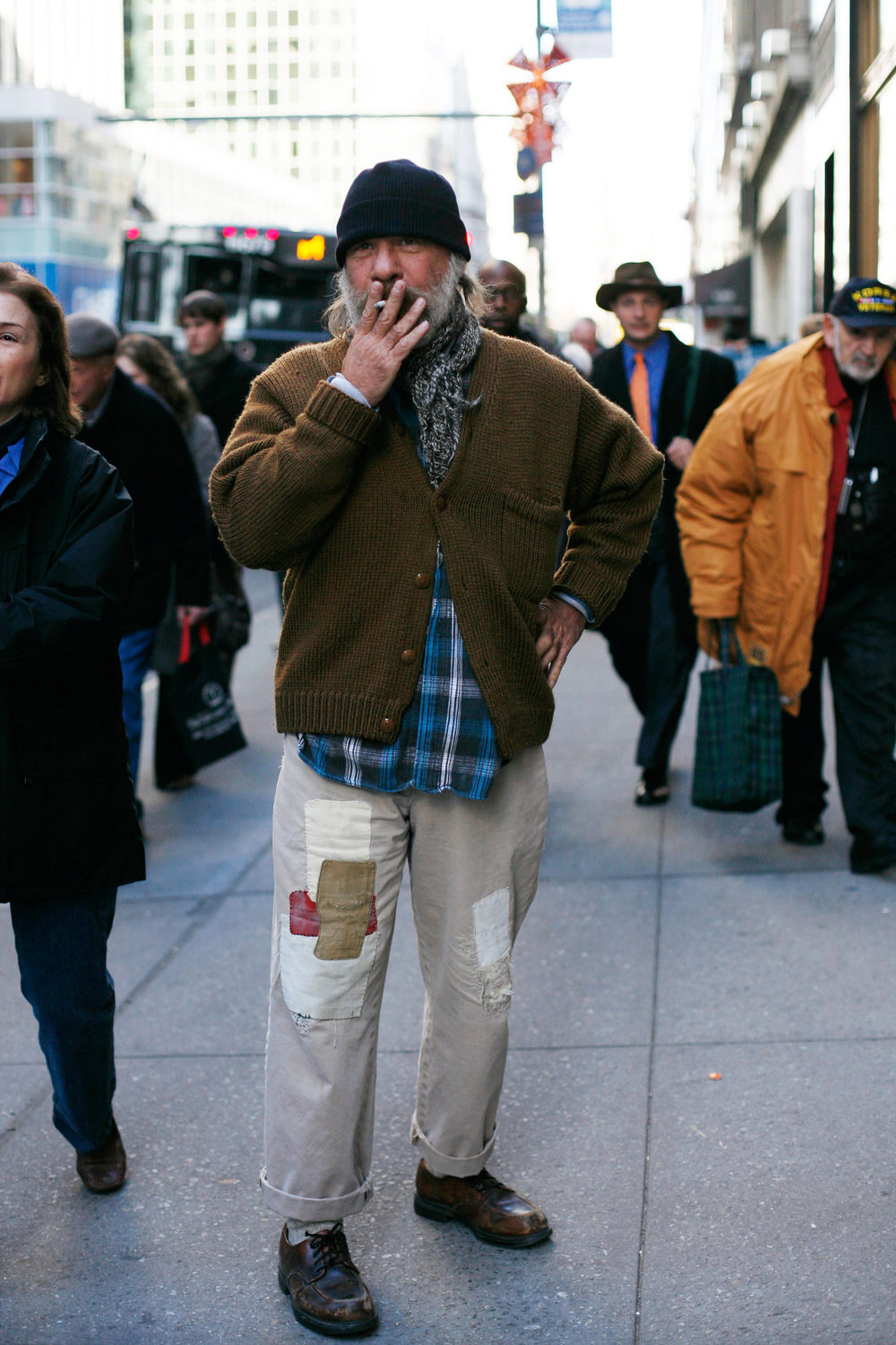 RRL Ralph Lauren Khaki Red Patchwork Pants | Doug Bihlmaier