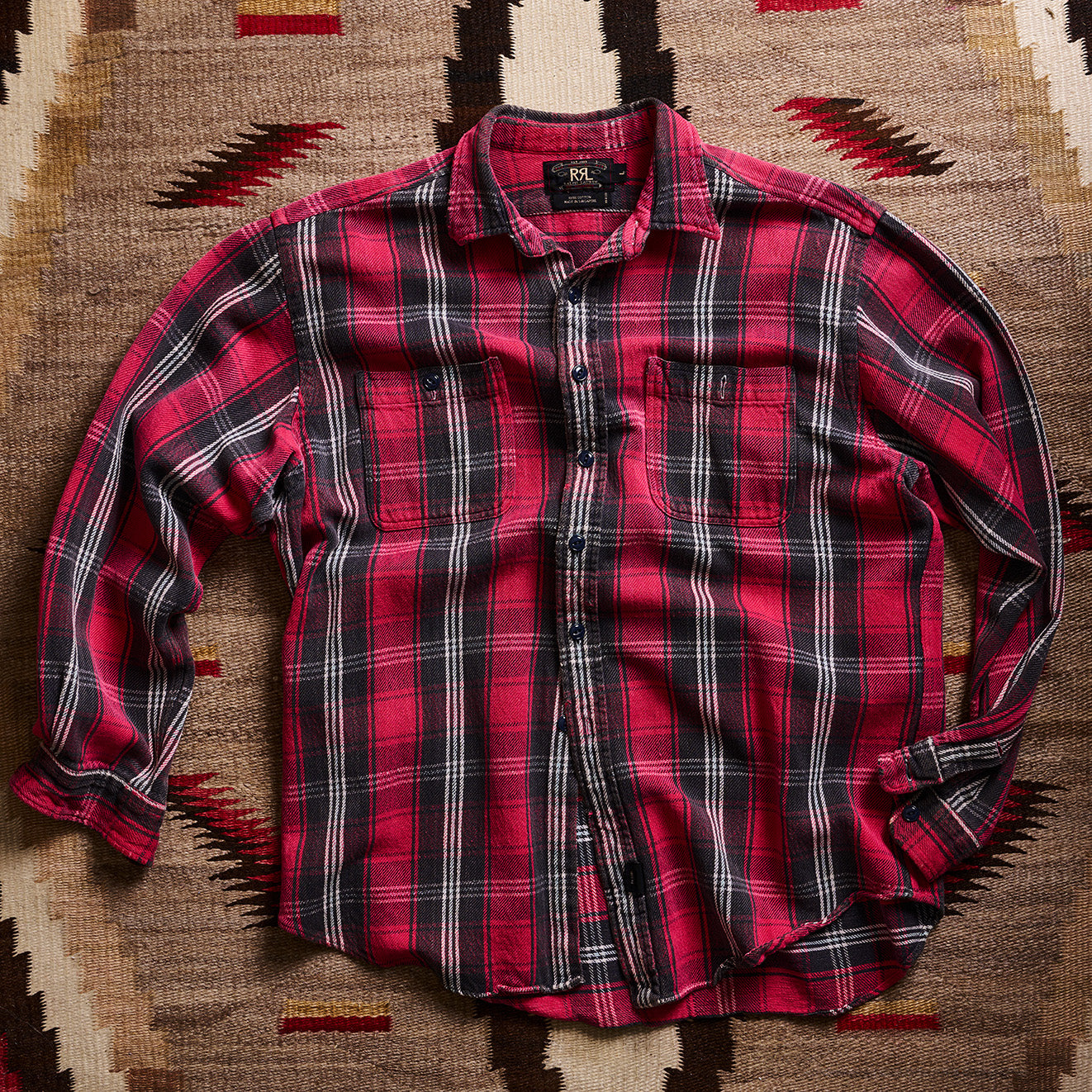 92. RRL Ralph Lauren Red Black Check Flannel – Collectors Gene