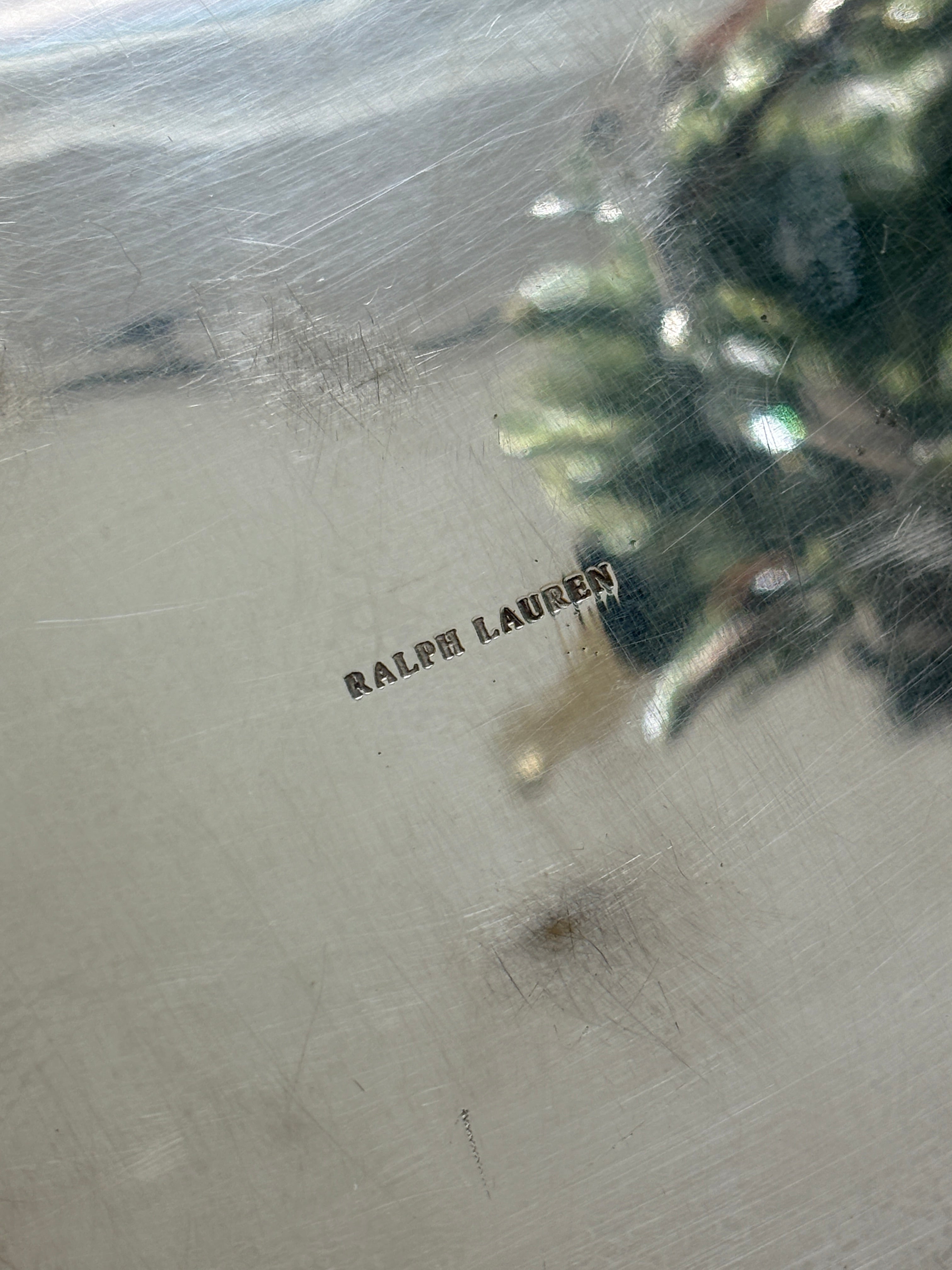 Ralph Lauren Dual Sided Silver Equestrian Box with Handle | Collectors Gene