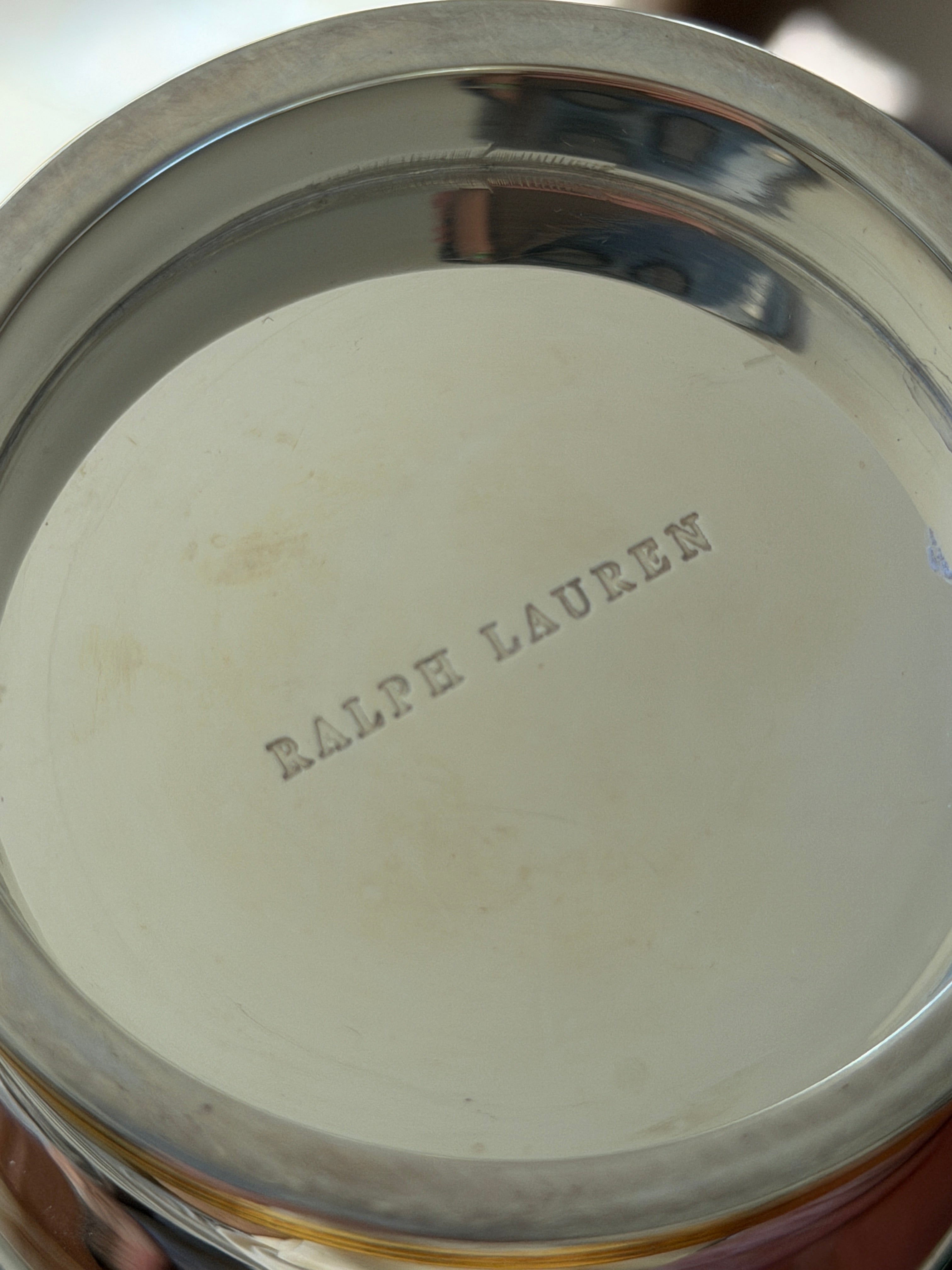 Ralph Lauren Home Silver Plated Two-Tone Bar Nut Bowl | Collectors Gene