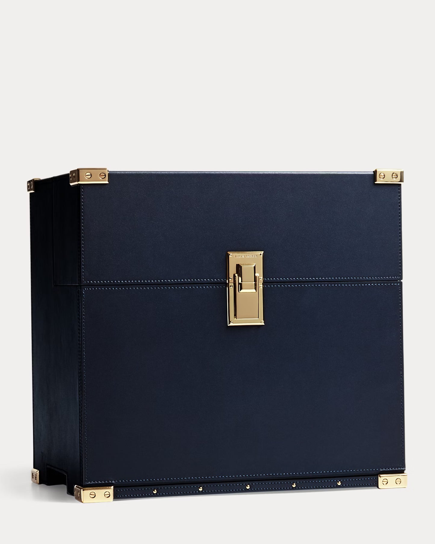 Ralph Lauren Parker Leather Cocktail Mixologist Bar Box | Collectors Gene Vintage Finds