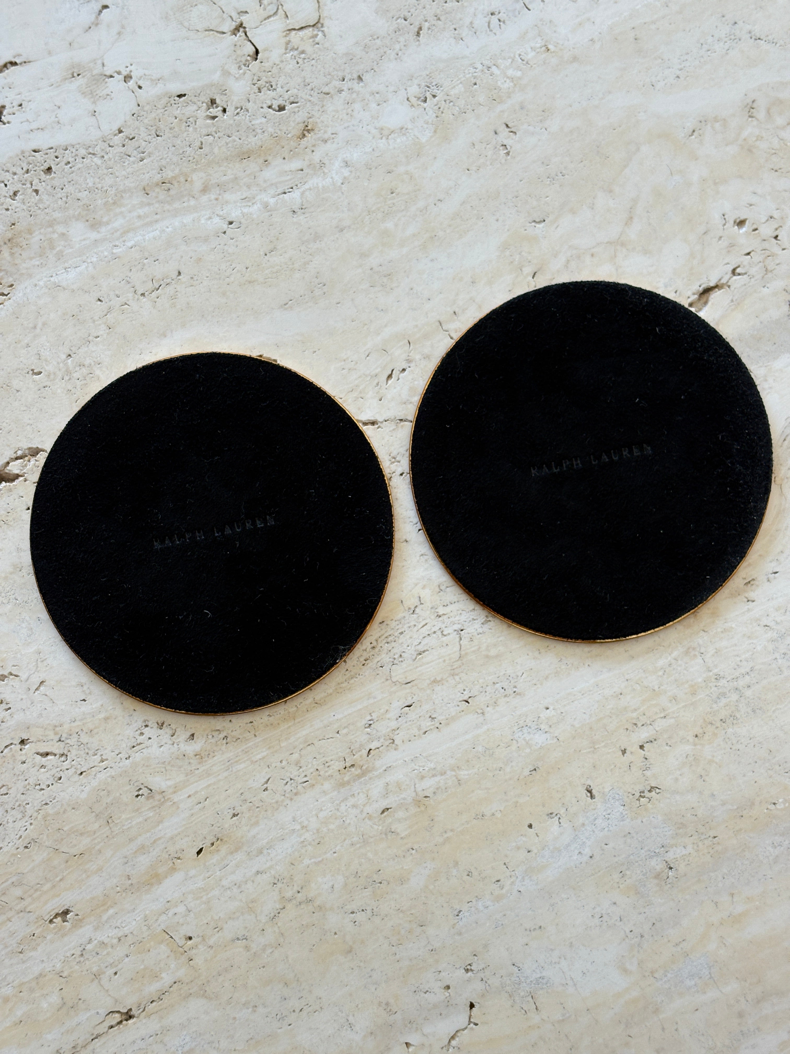 Ralph Lauren Parker “RL Engraved” Brass-Plated Coasters | Collectors Gene Vintage Shop