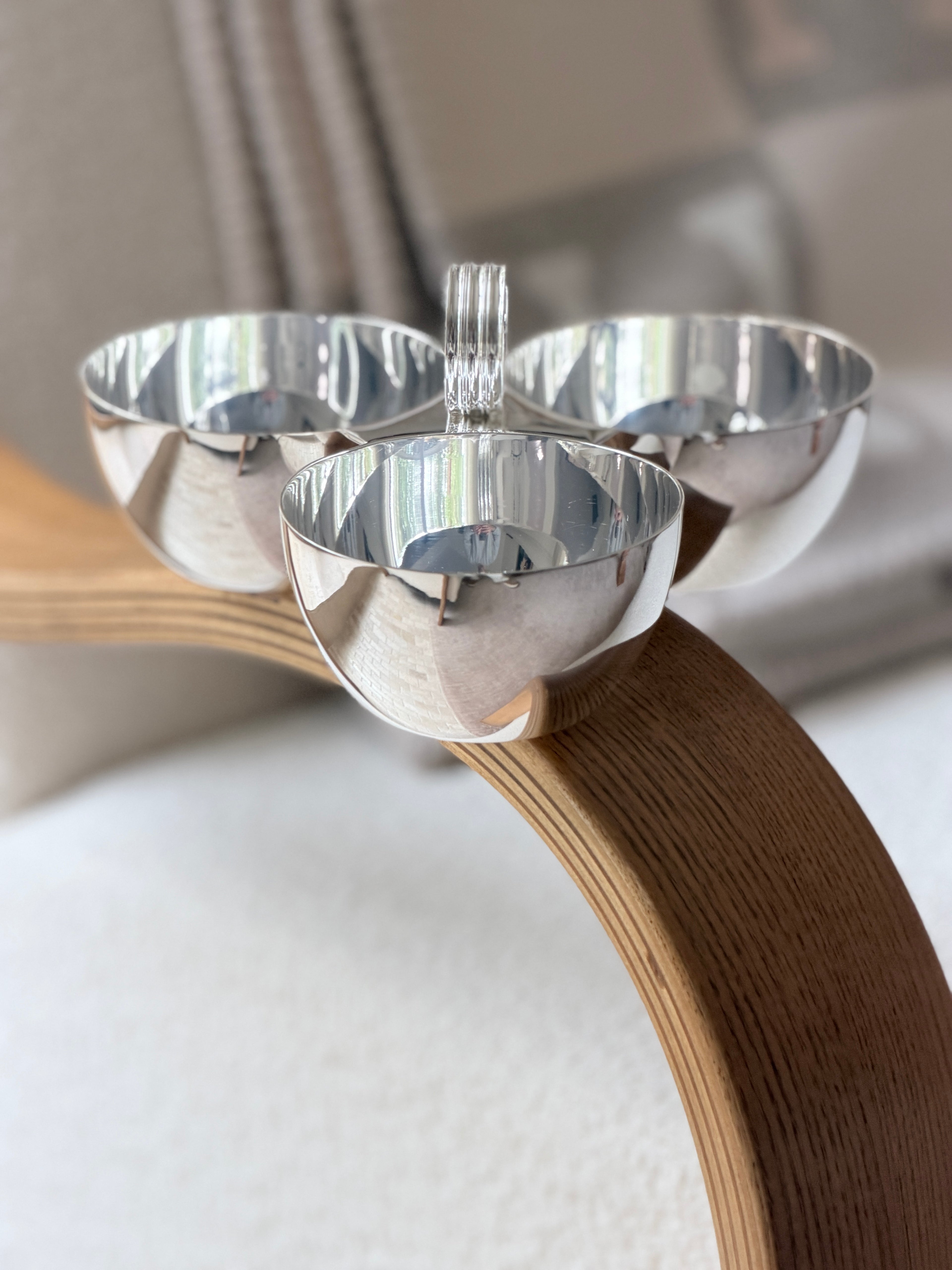 Ralph Lauren Triple Nut Bowl in Silver Plated Brass | Collectors Gene