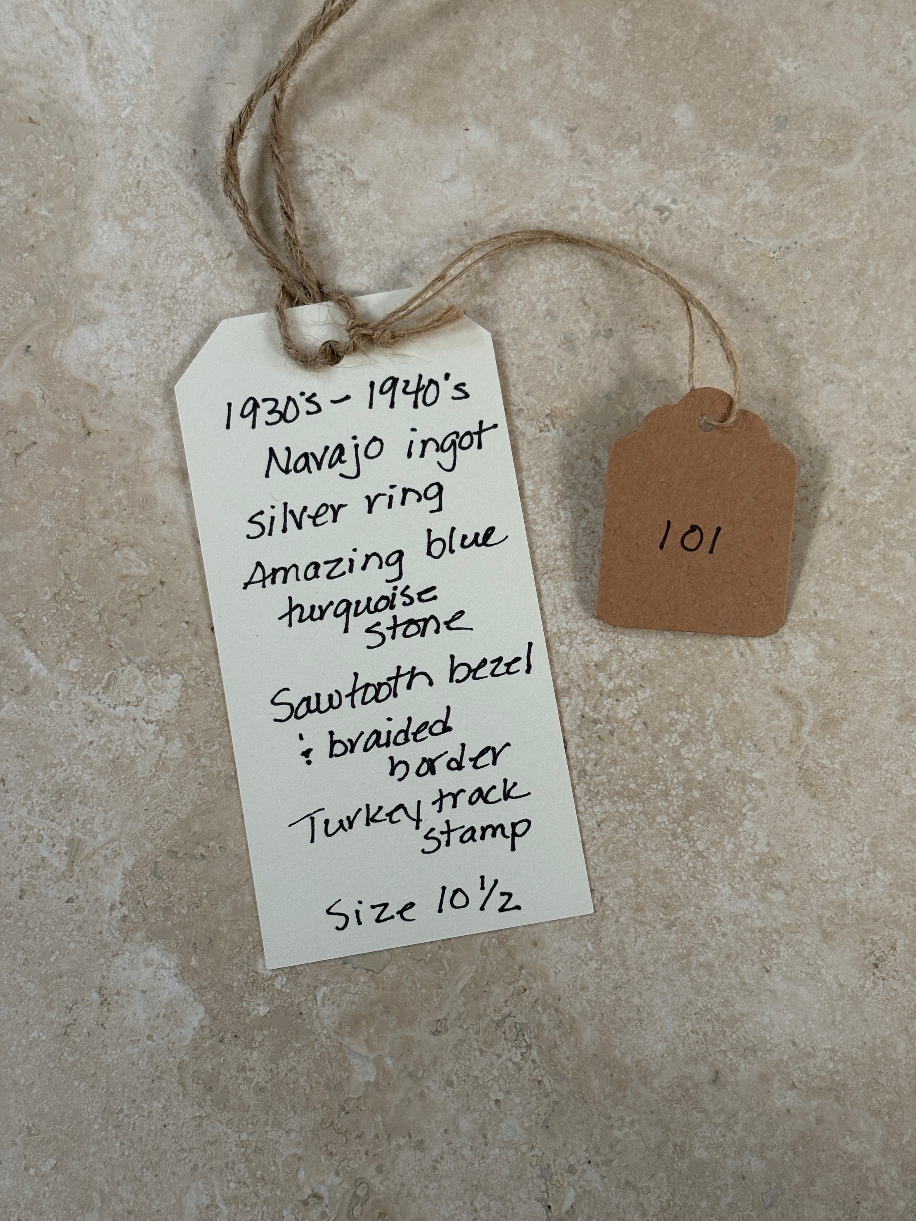 Rectangle Turquoise Sawtooth Ring | Doug Bihlmaier