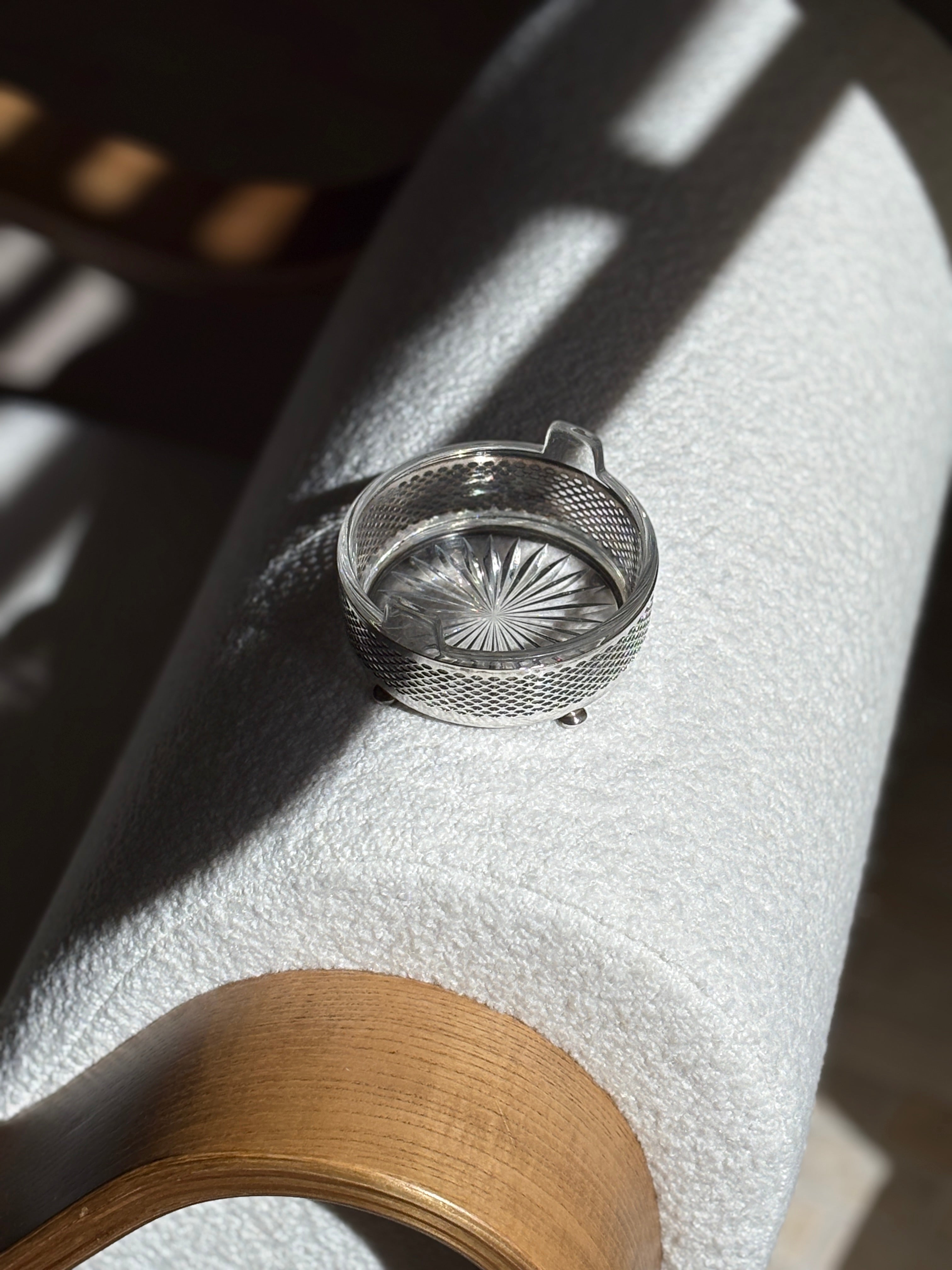 Reticulated Silver Plate & Glass Relish Dish by Middletown Silver Co. | Collectors Gene