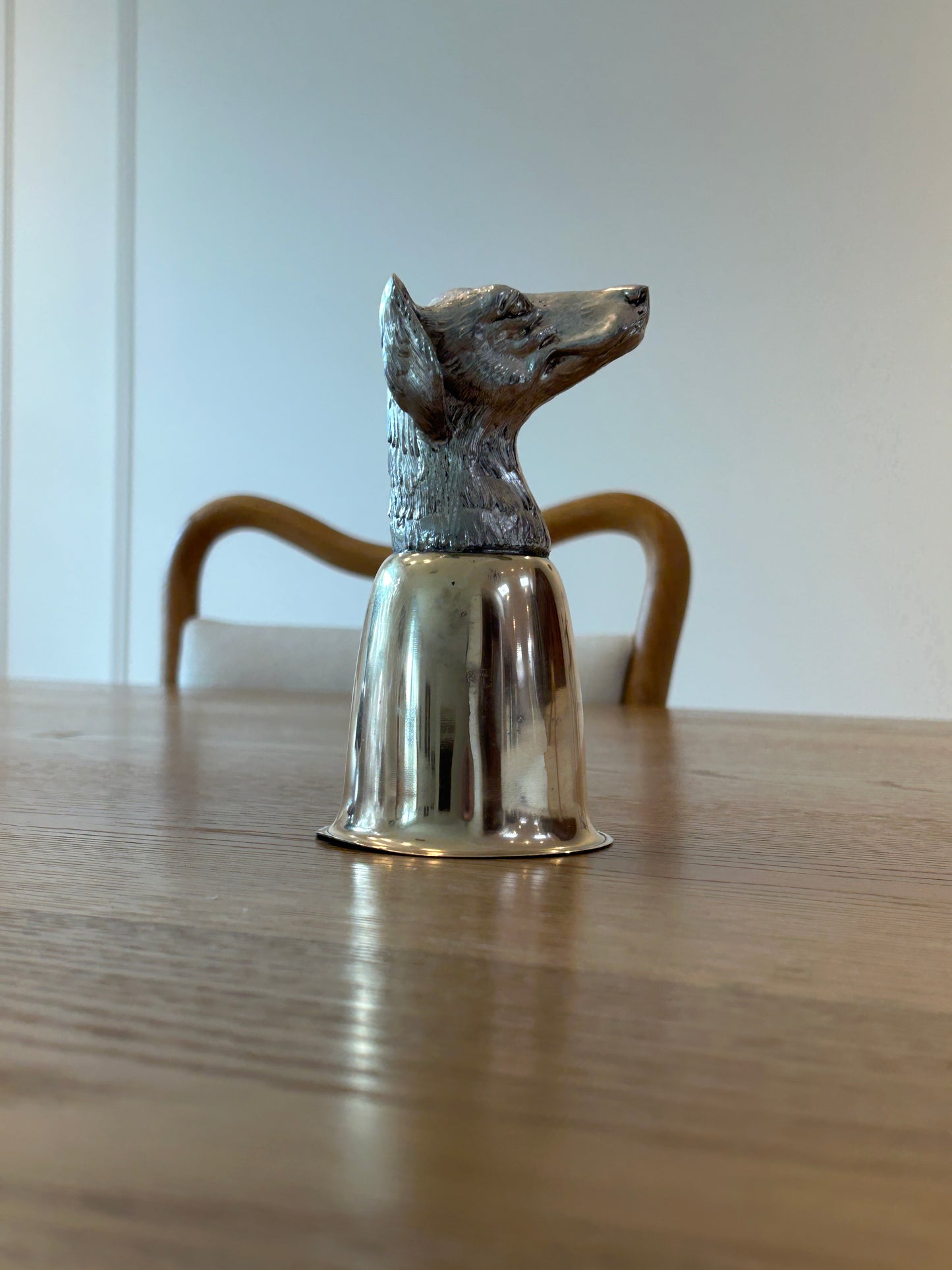 Silver-Plated Dog Vintage Stirrup Cup | Collectors Gene Rare Finds