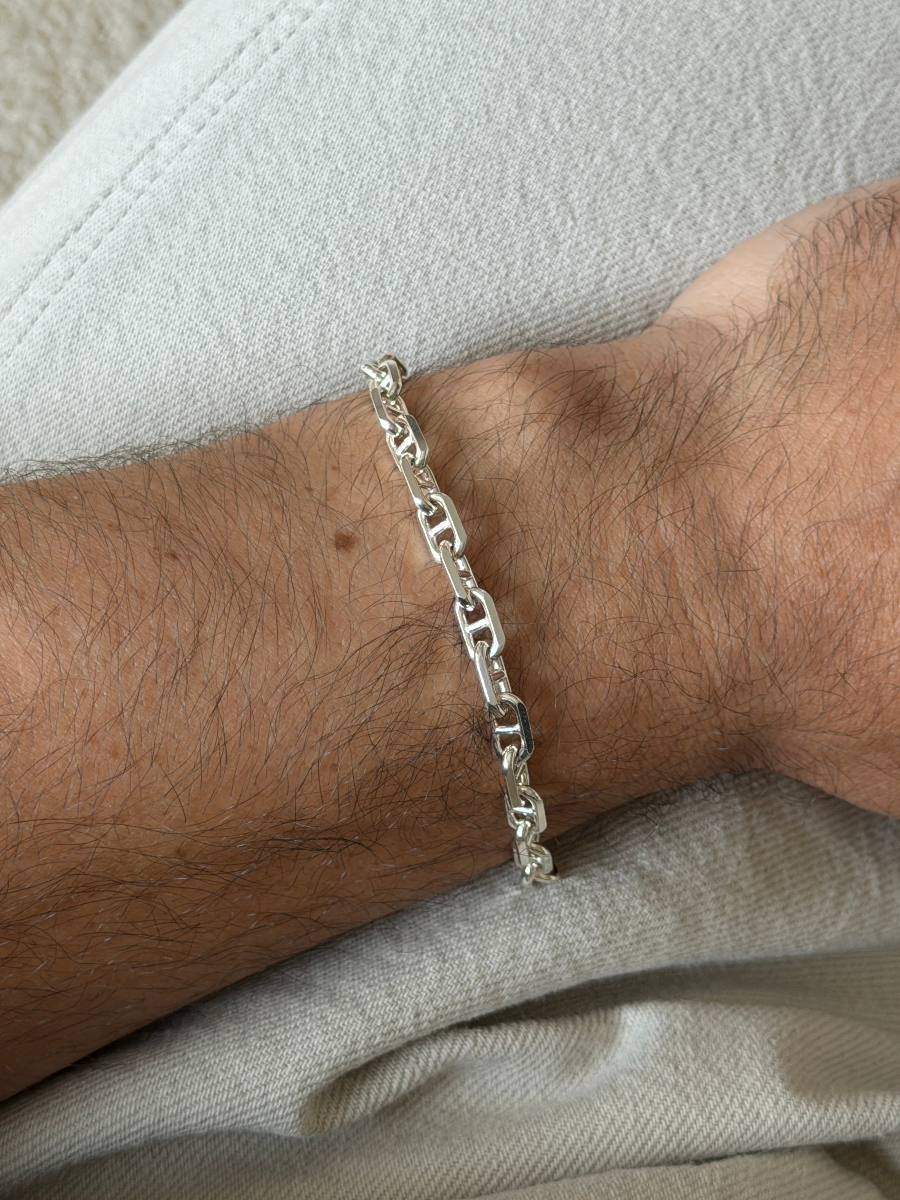Sterling Silver Mariner Cable Link Bracelet | Collectors Gene