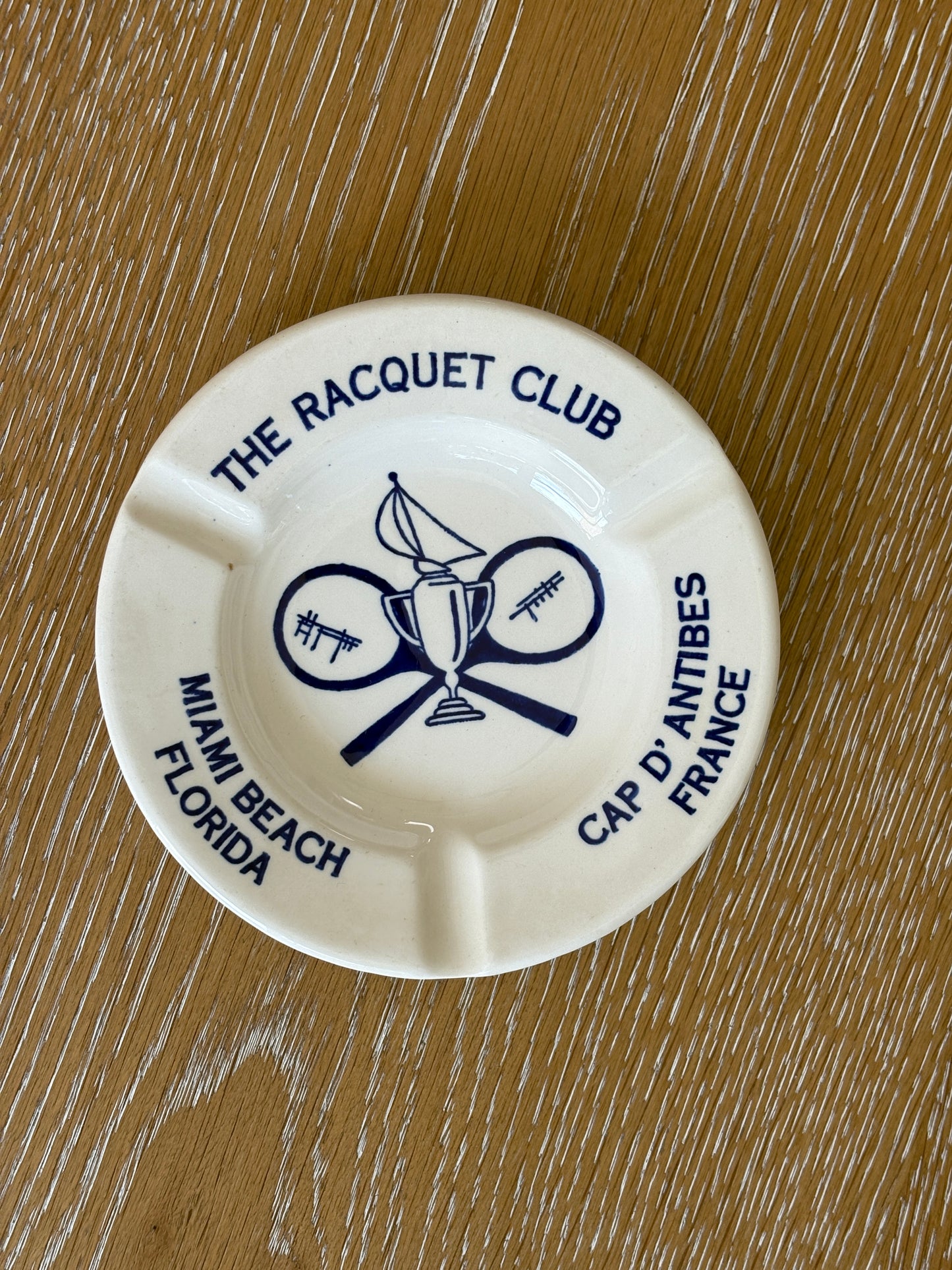 The Racquet Club Cap D'Antibes & Miami Beach Ashtray | Collectors Gene Vintage Shop