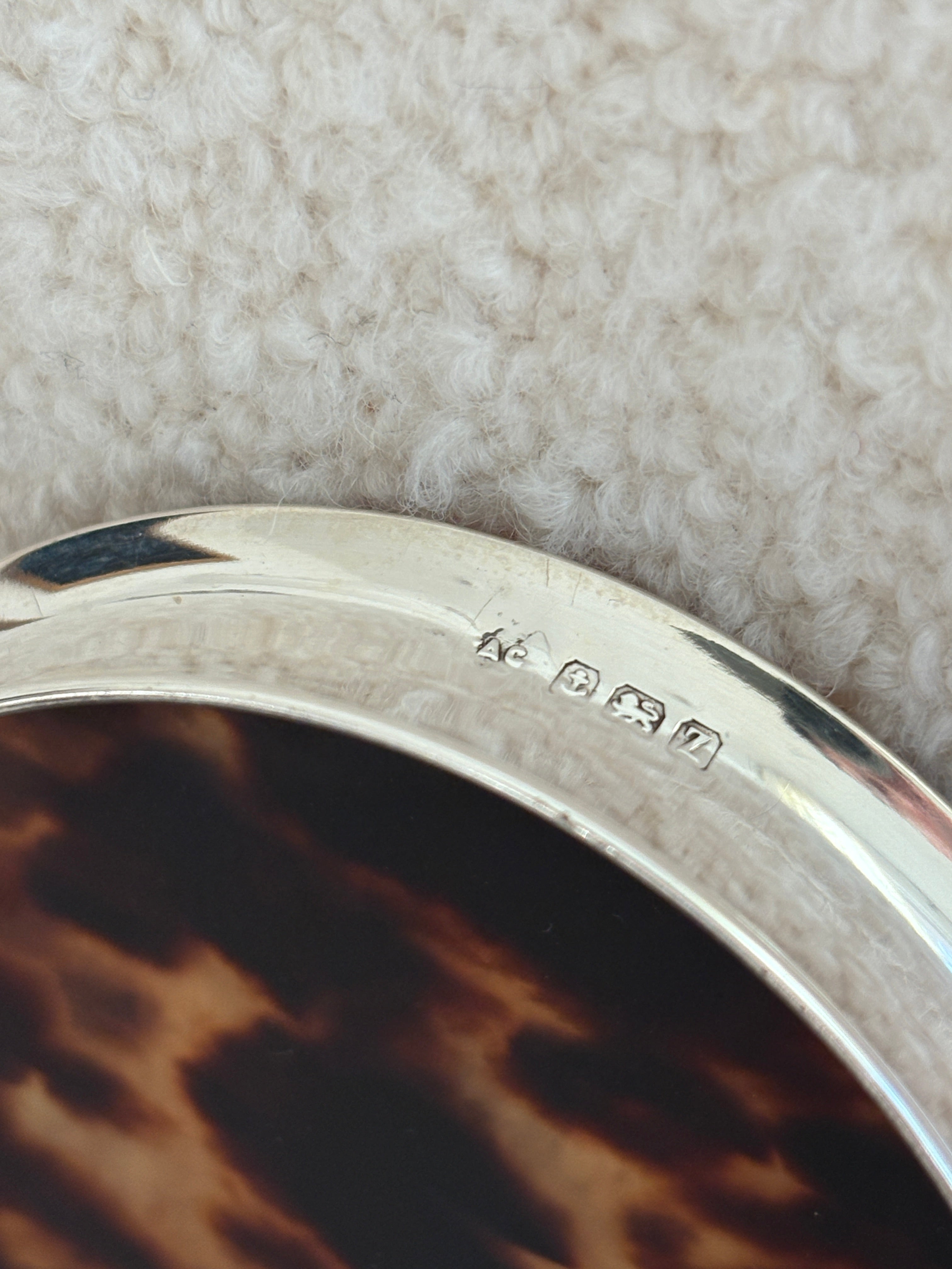 Tortoiseshell and Cut Glass Jar with Sterling Silver Mounts | Collectors Gene