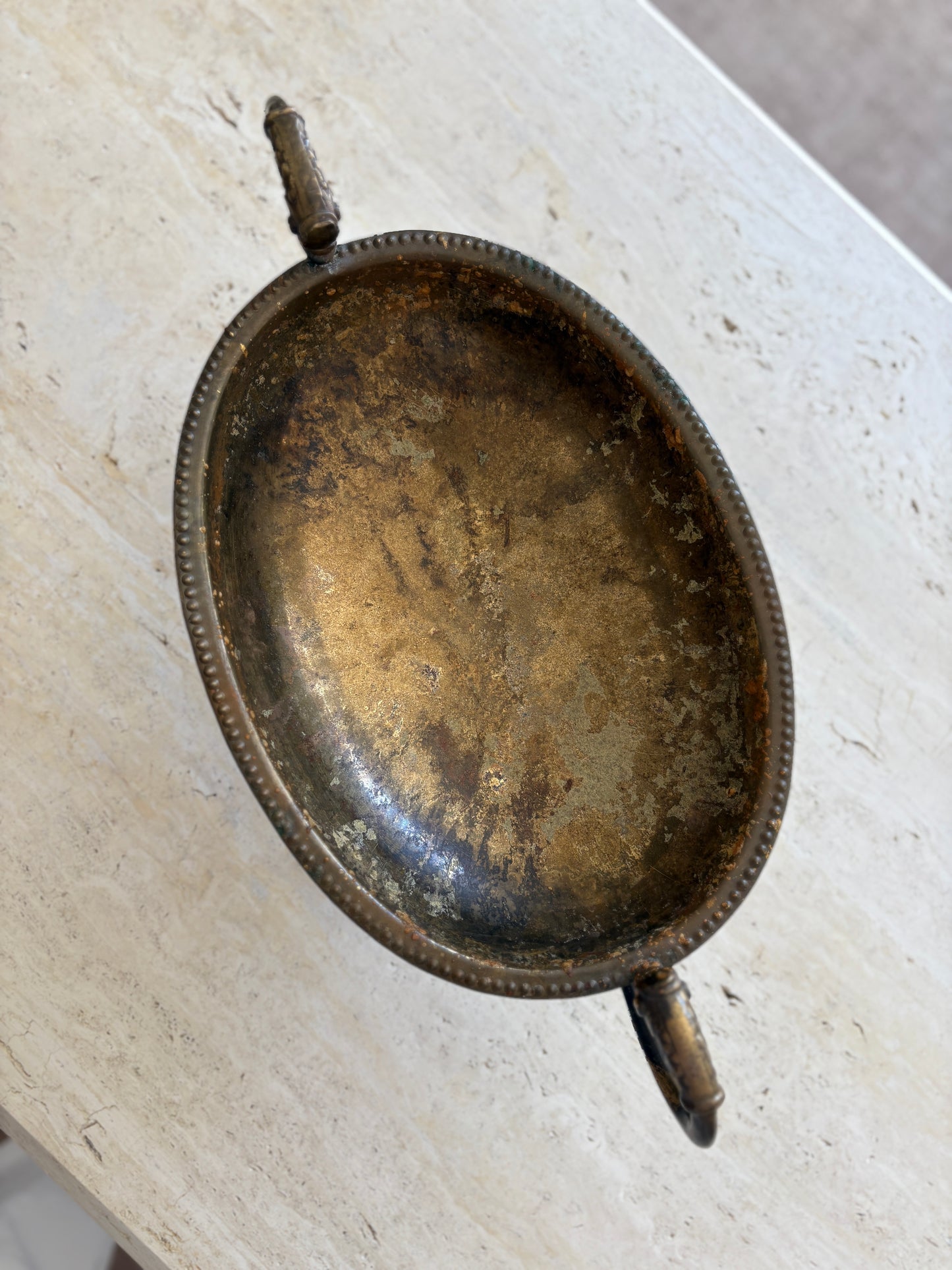 Trophy-Style Brass Vessel with Koi Fish Handles | Collectors Gene Vintage Finds