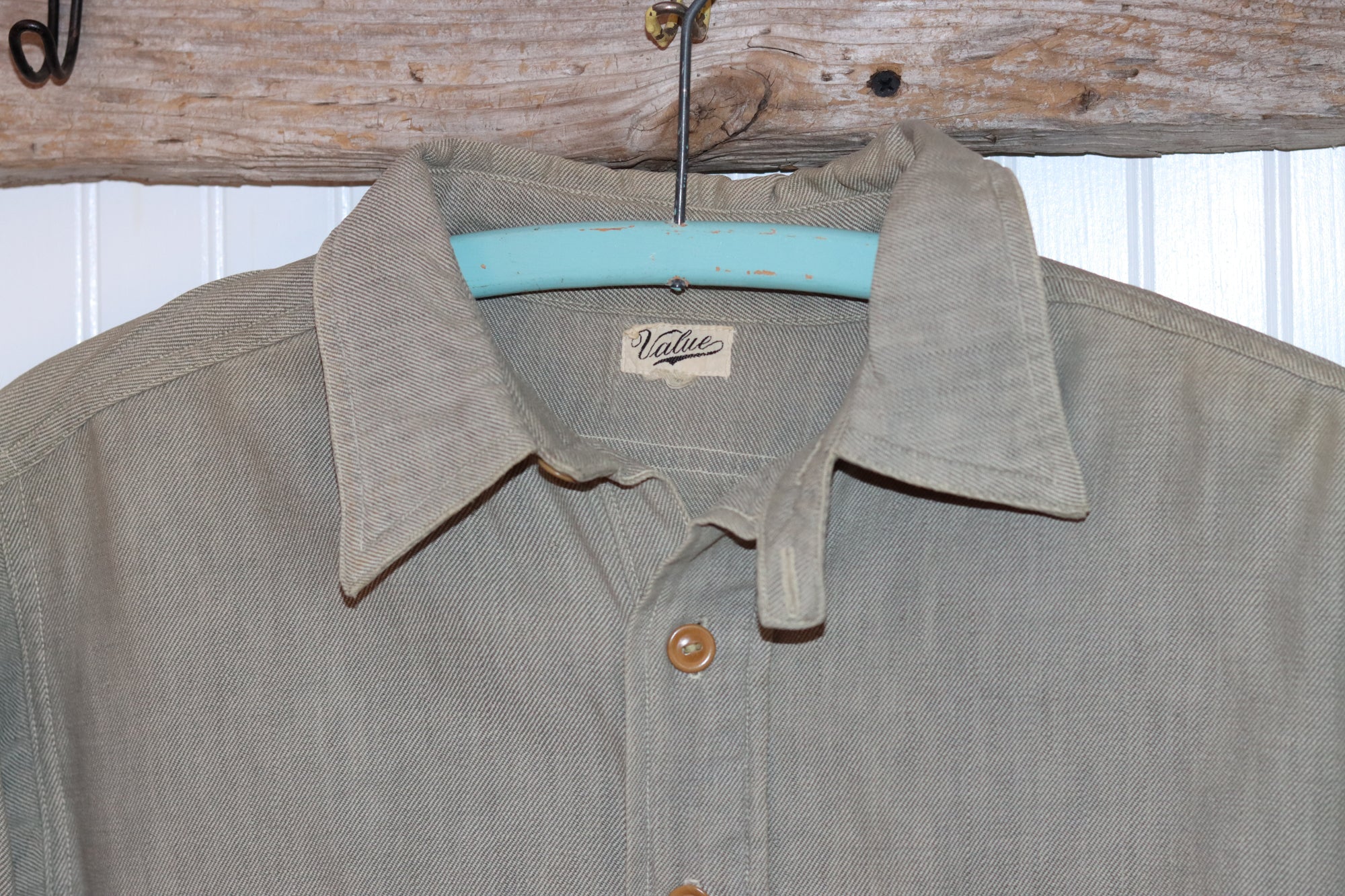 Value Gray Quarter Button Shirt | Doug Bihlmaier