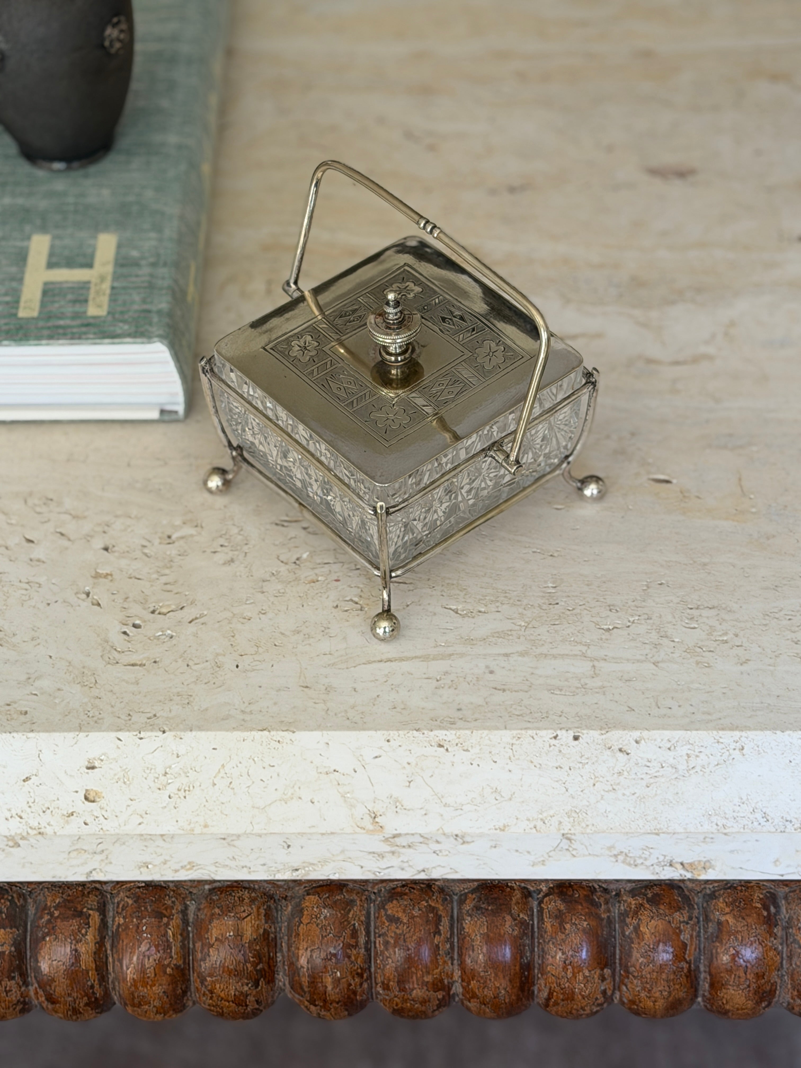 Victorian Biscuit Box in Silver Plate by Thomas White Birmingham c.1890 | Collectors Gene