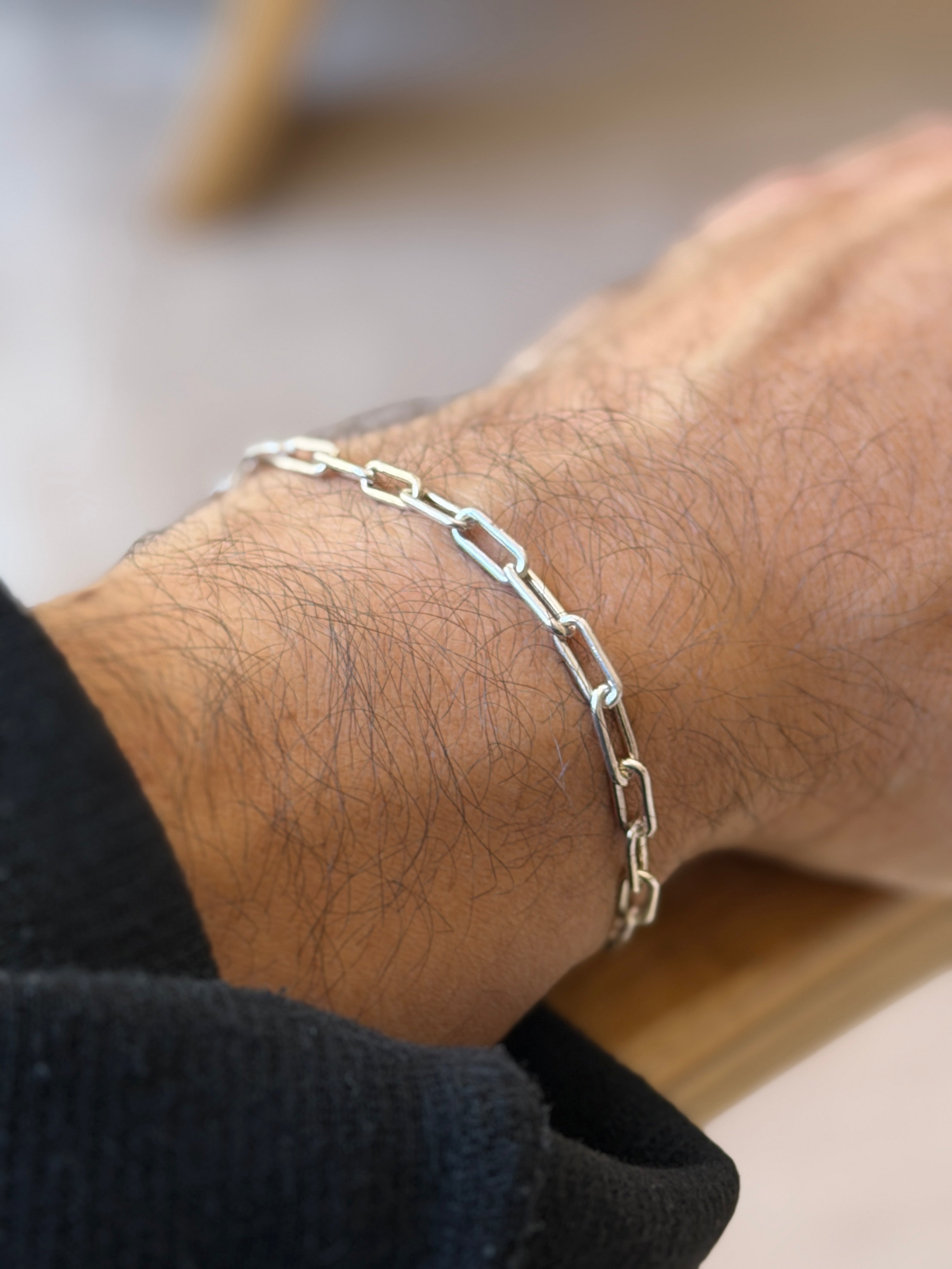 Vintage Dutch Silver Paper Clip Link Bracelet 7 | Collectors Gene