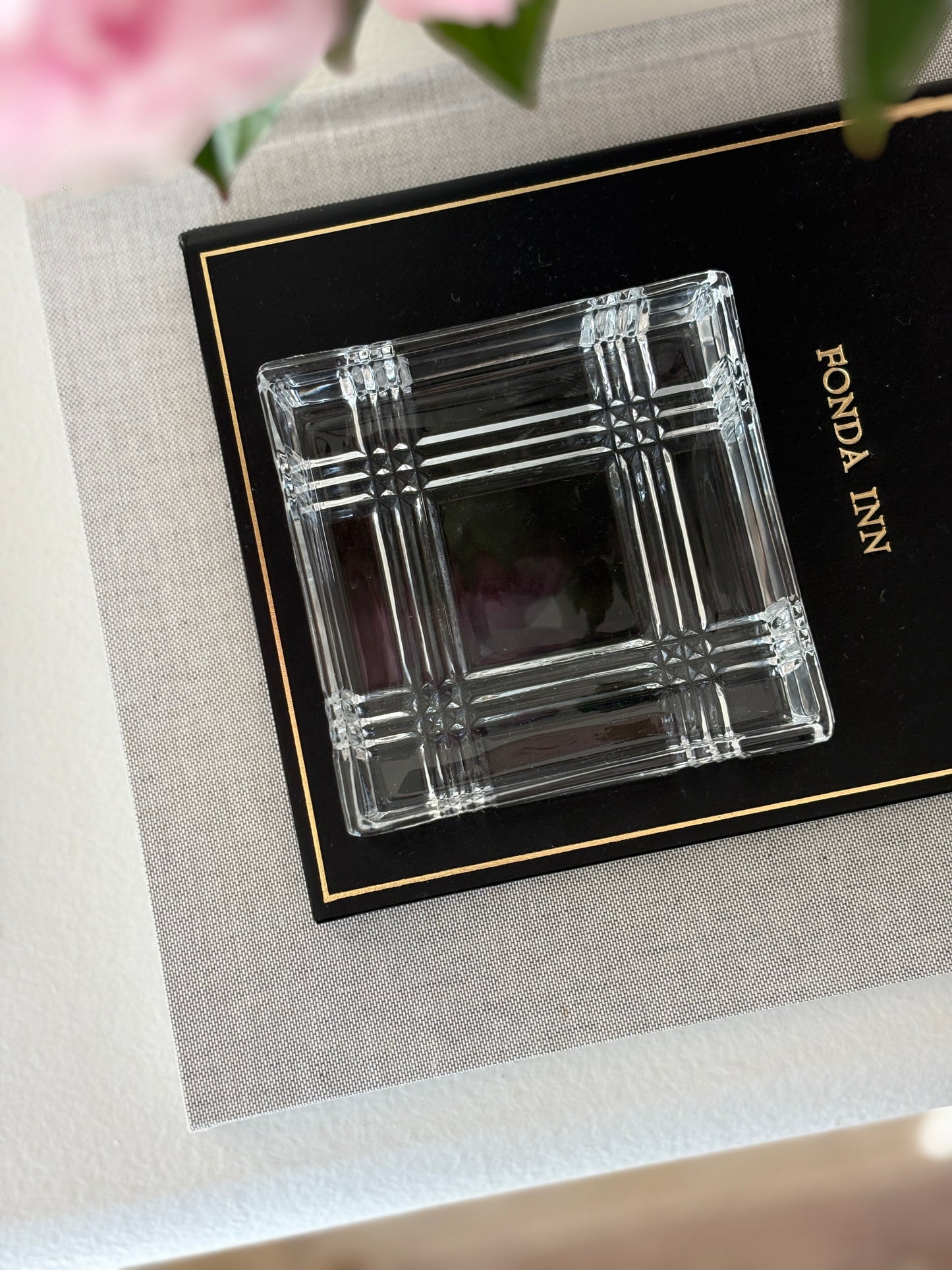 Vintage Glass Dish with Plaid Pattern | Collectors Gene Rare Finds