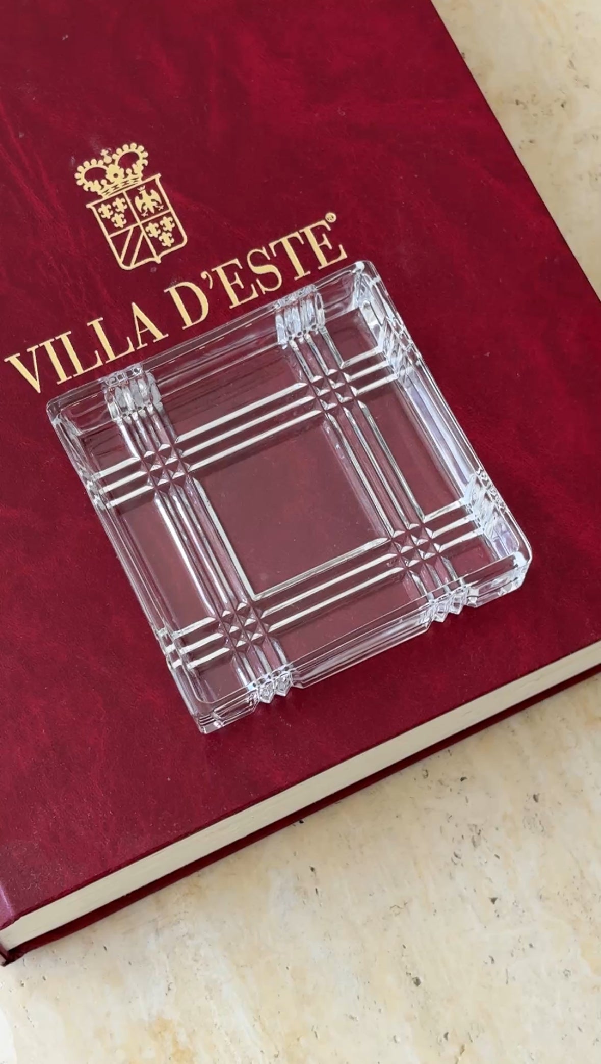 Vintage Glass Dish with Plaid Pattern | Collectors Gene Rare Finds