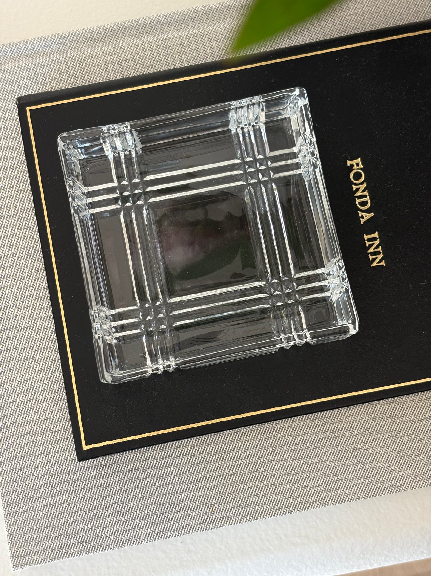 Vintage Glass Dish with Plaid Pattern | Collectors Gene Rare Finds
