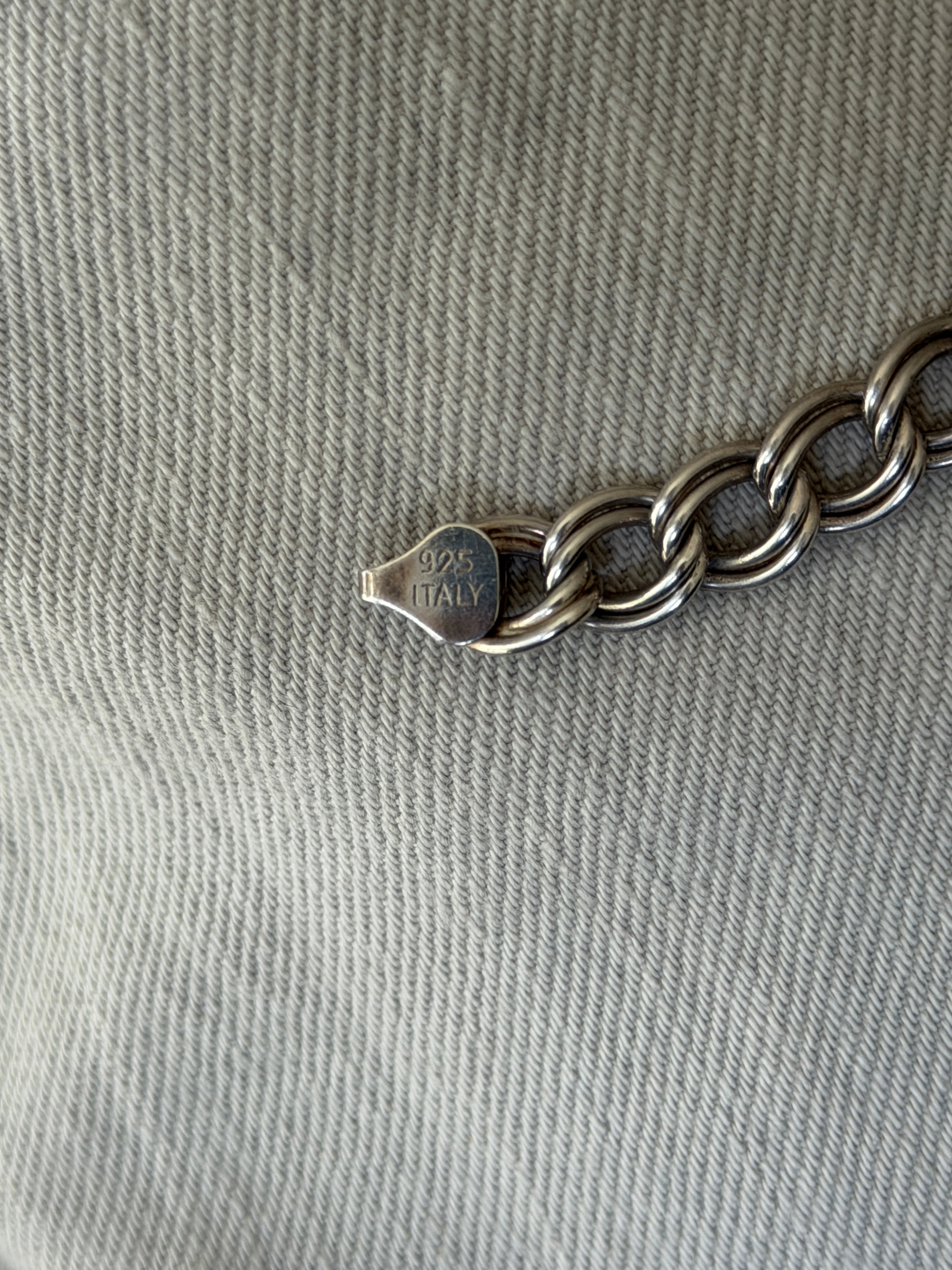 Vintage Italian Sterling Silver Double Link Bracelet | Collectors Gene