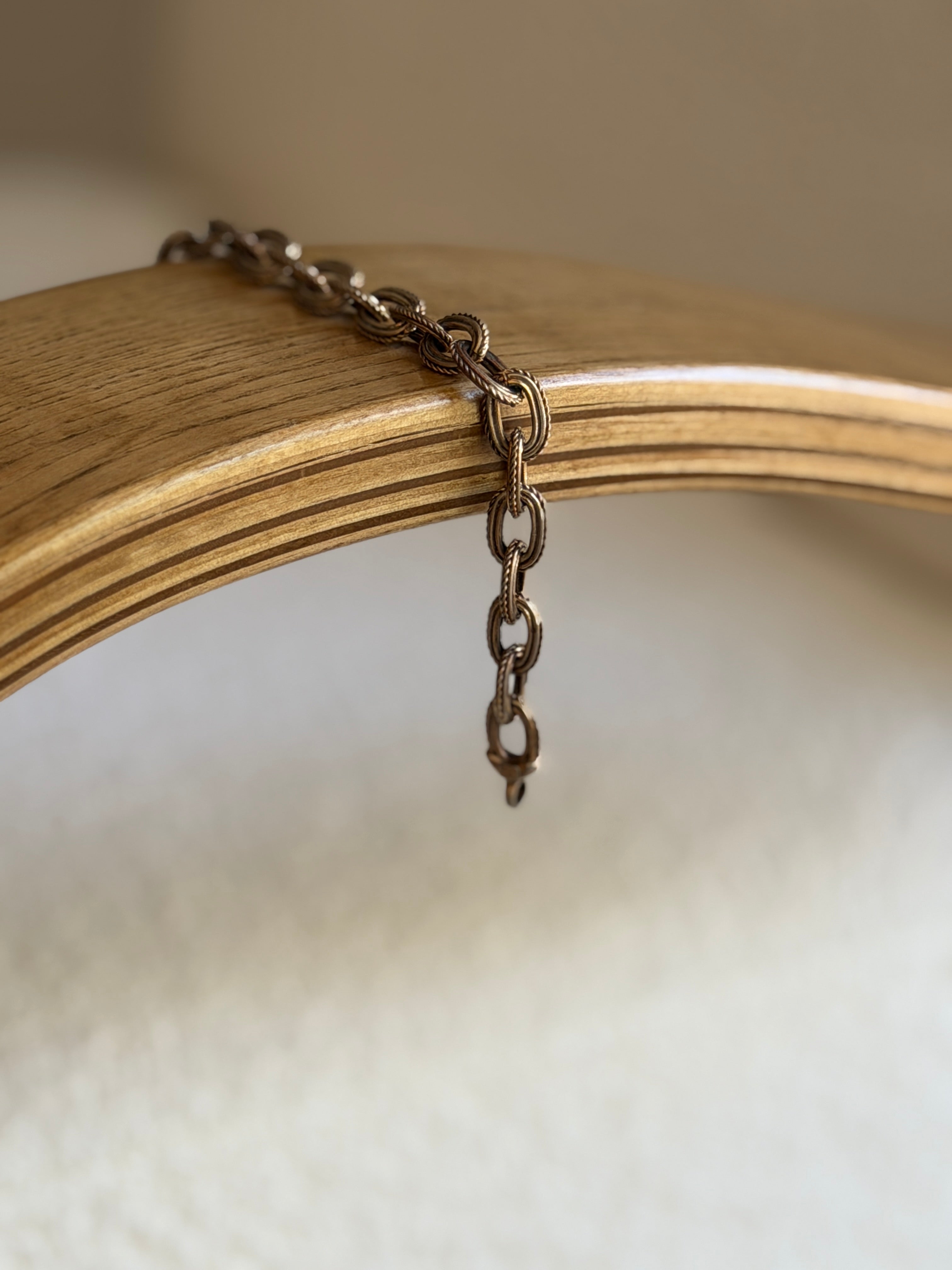 Vintage Italian Sterling Silver Rope Link Bracelet | Collectors Gene