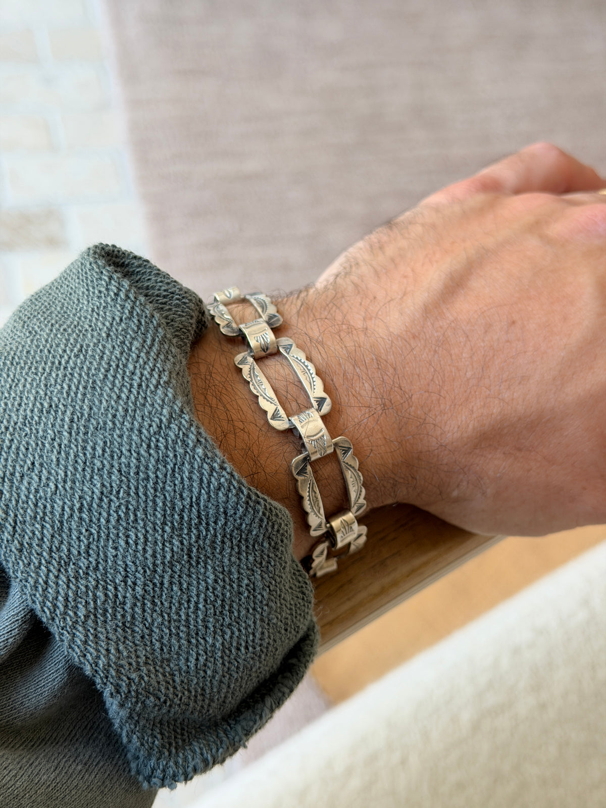 Vintage Southwest Sterling Silver Link Bracelet | Collectors Gene
