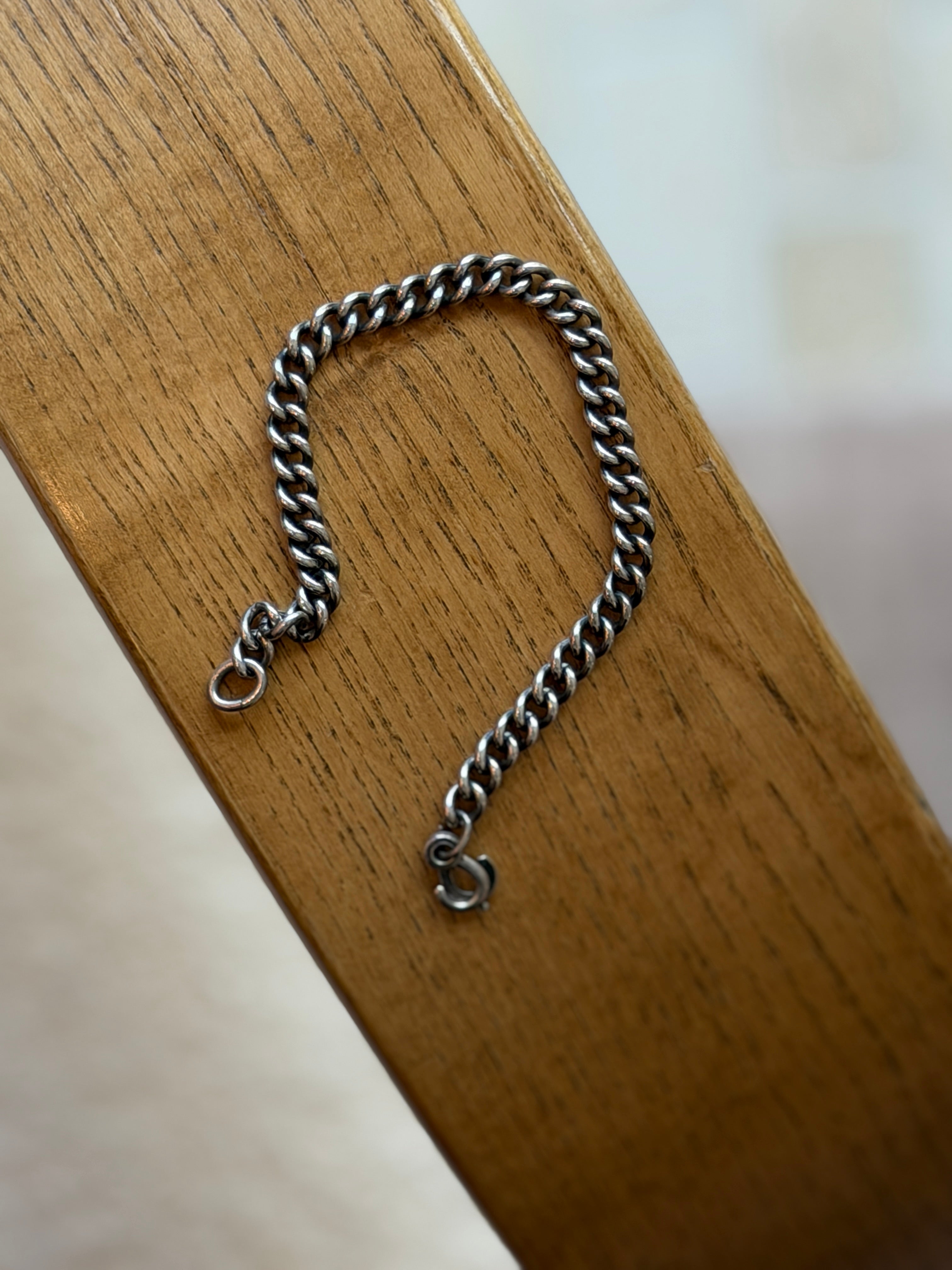 Vintage Sterling Silver Curb Link Bracelet | Collectors Gene