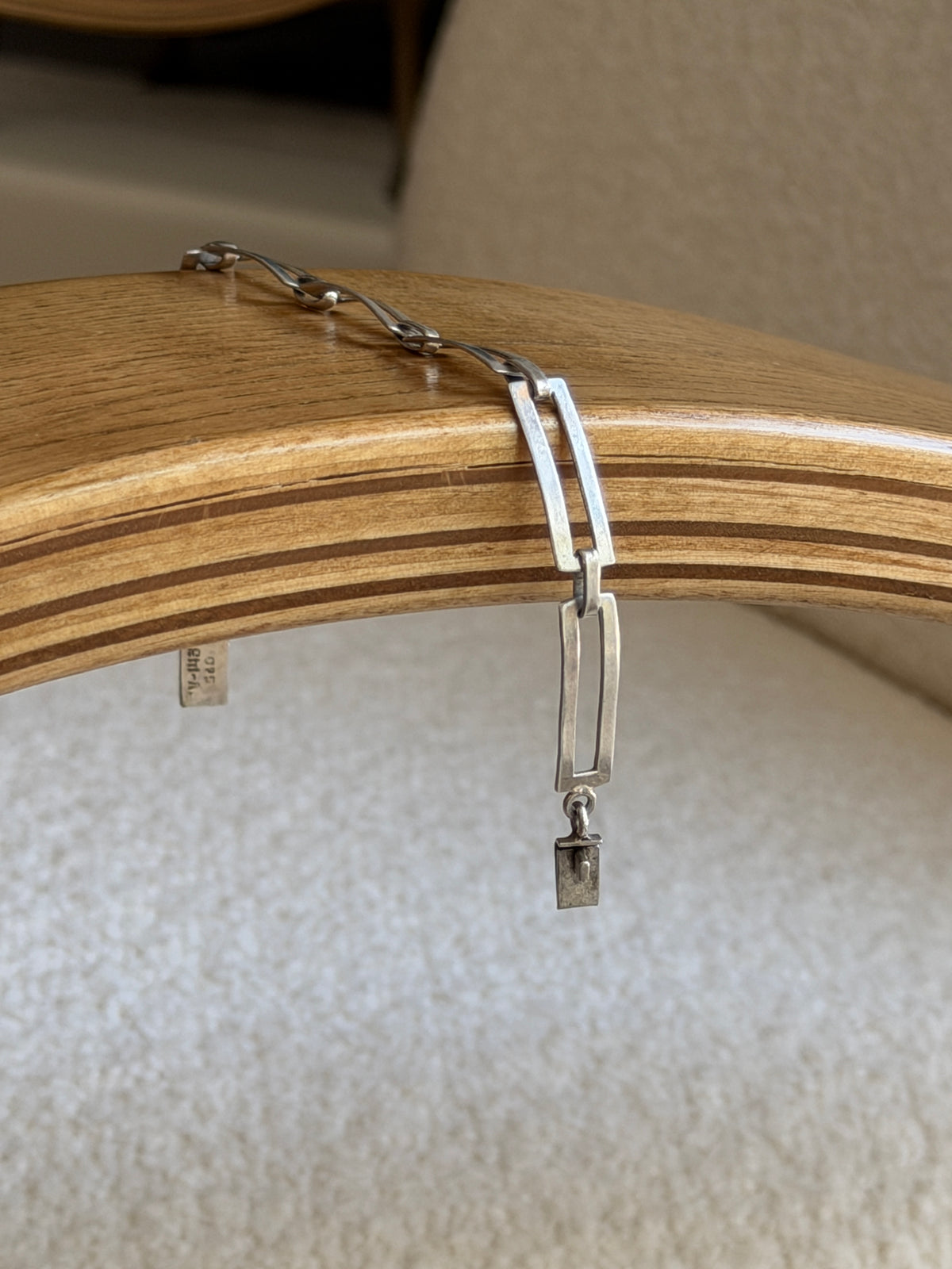 Vintage Sterling Silver Rectangular Link Bracelet | Collectors Gene