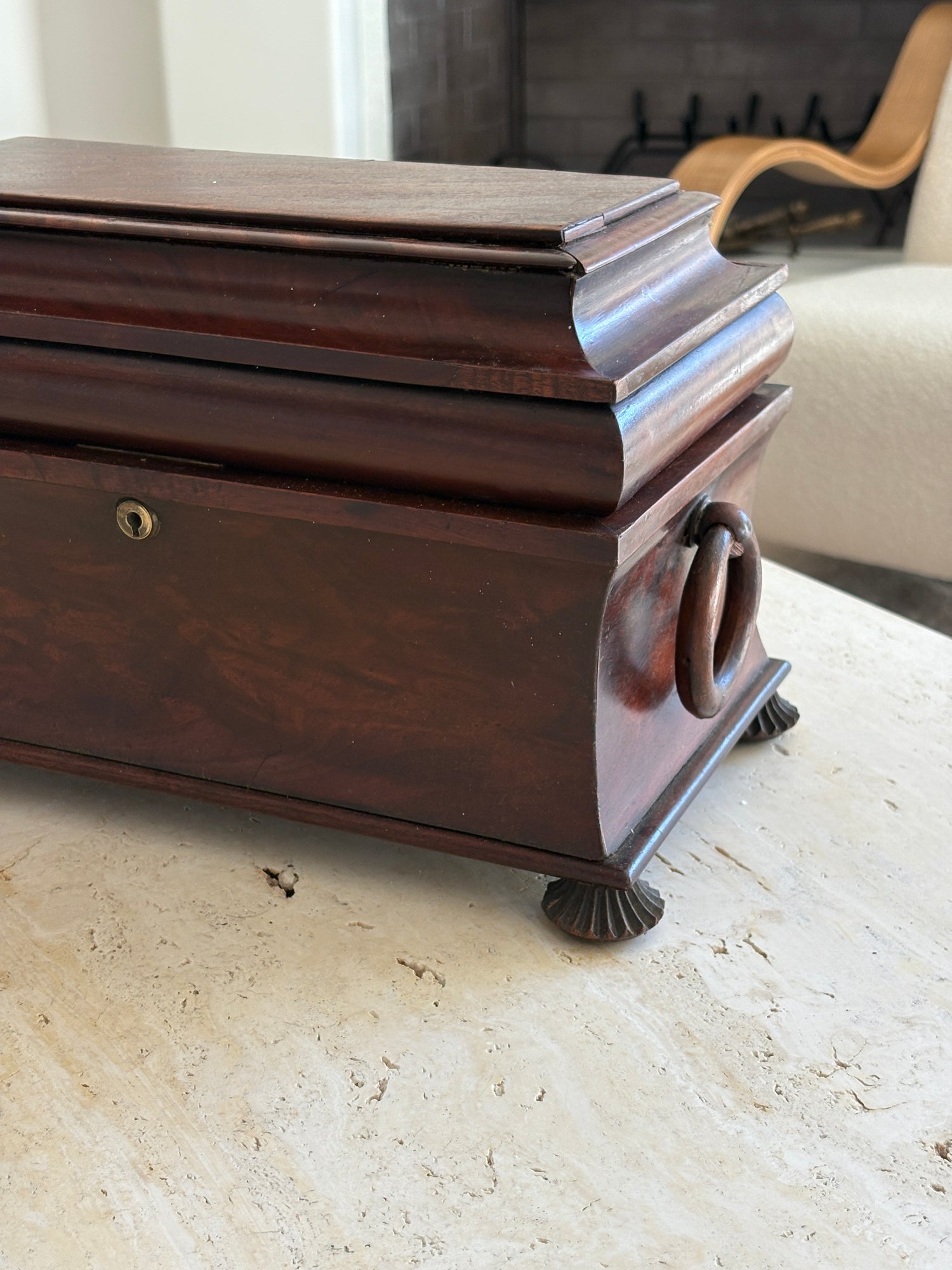 1815 English Regency Mahogany Antique Tea Caddy | Collectors Gene Collectibles