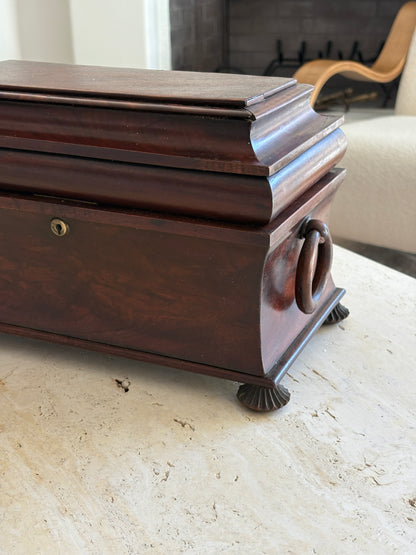 1815 English Regency Mahogany Antique Tea Caddy | Collectors Gene Collectibles