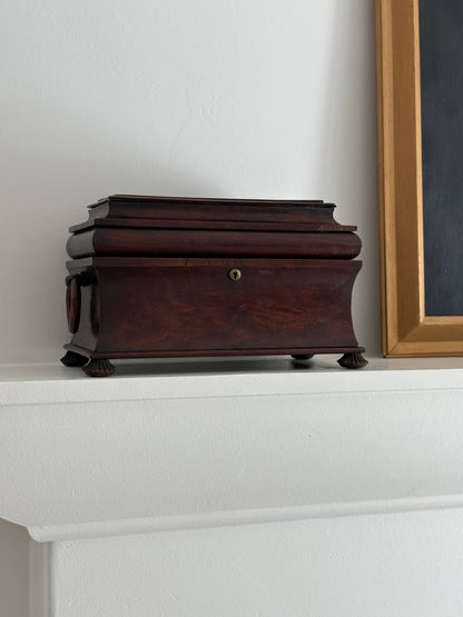 1815 English Regency Mahogany Antique Tea Caddy | Collectors Gene Collectibles