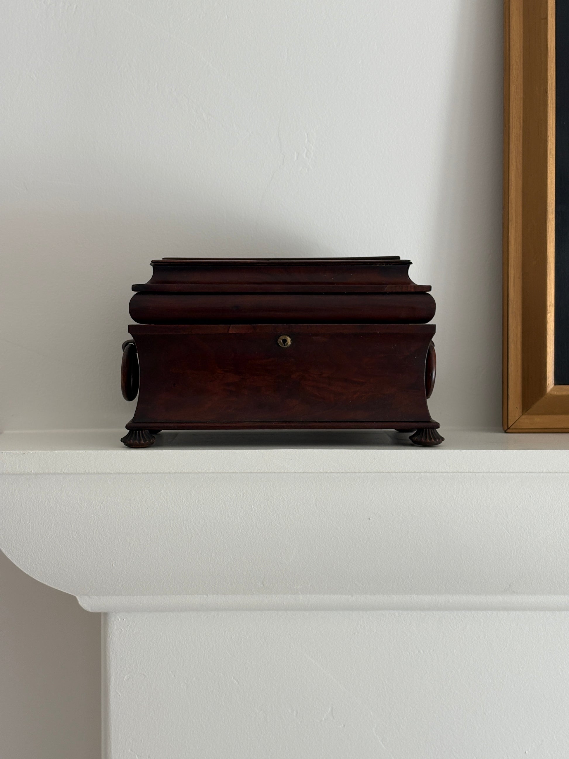 1815 English Regency Mahogany Antique Tea Caddy | Collectors Gene Collectibles