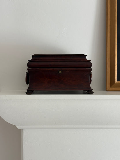 1815 English Regency Mahogany Antique Tea Caddy | Collectors Gene Collectibles