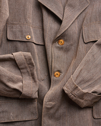 1930s Unconstructed Calvary Twill Gray Work Jacket | Collectors Gene