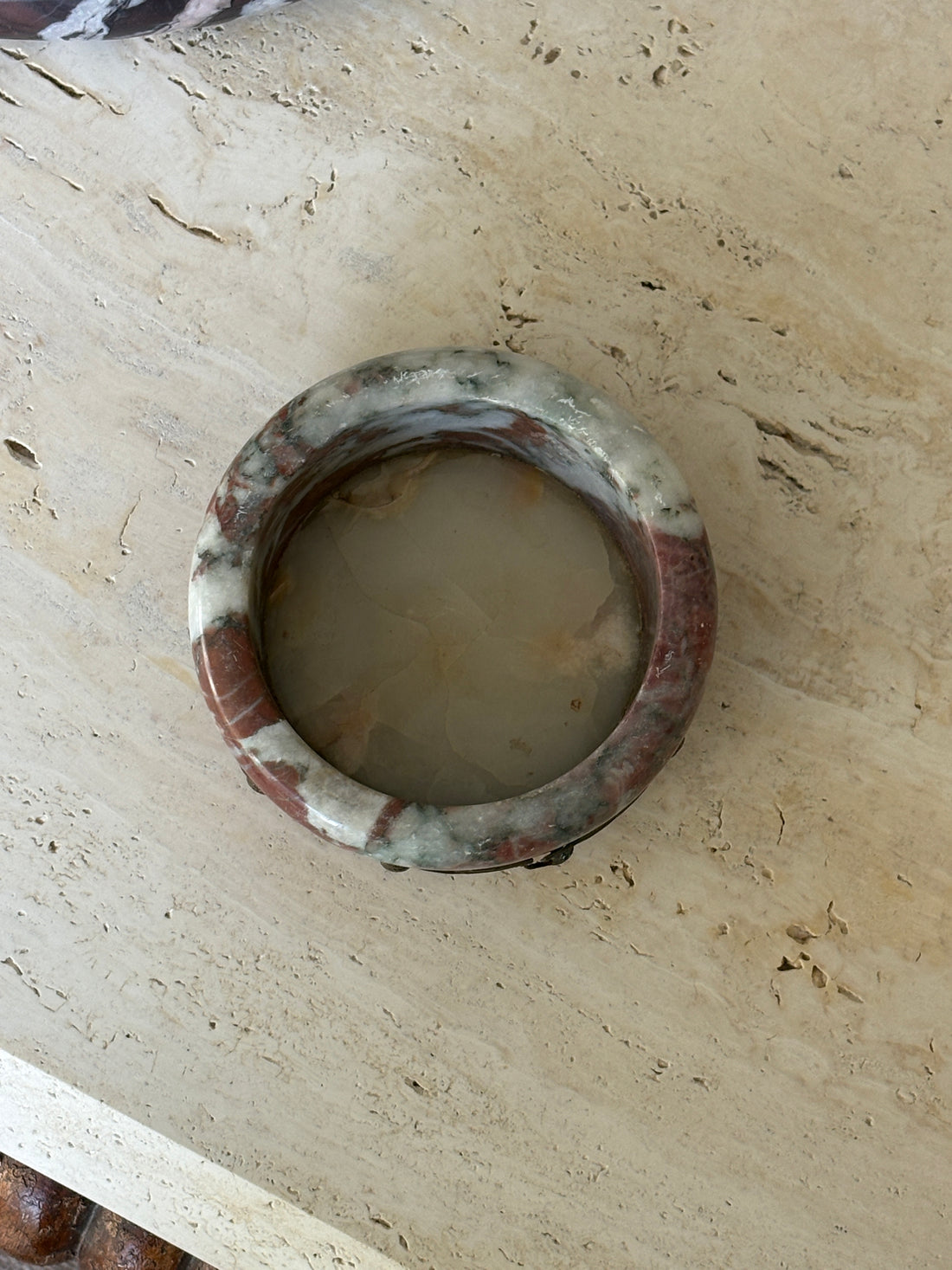 19th Century French Marble Bottle Coaster with Gilt-Bronze Tassel Collar | Collectors Gene
