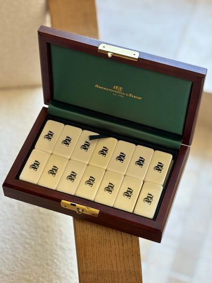Abercrombie &amp; Fitch 28-Piece Double Six Domino Set in Wood Case – England | Collectors Gene