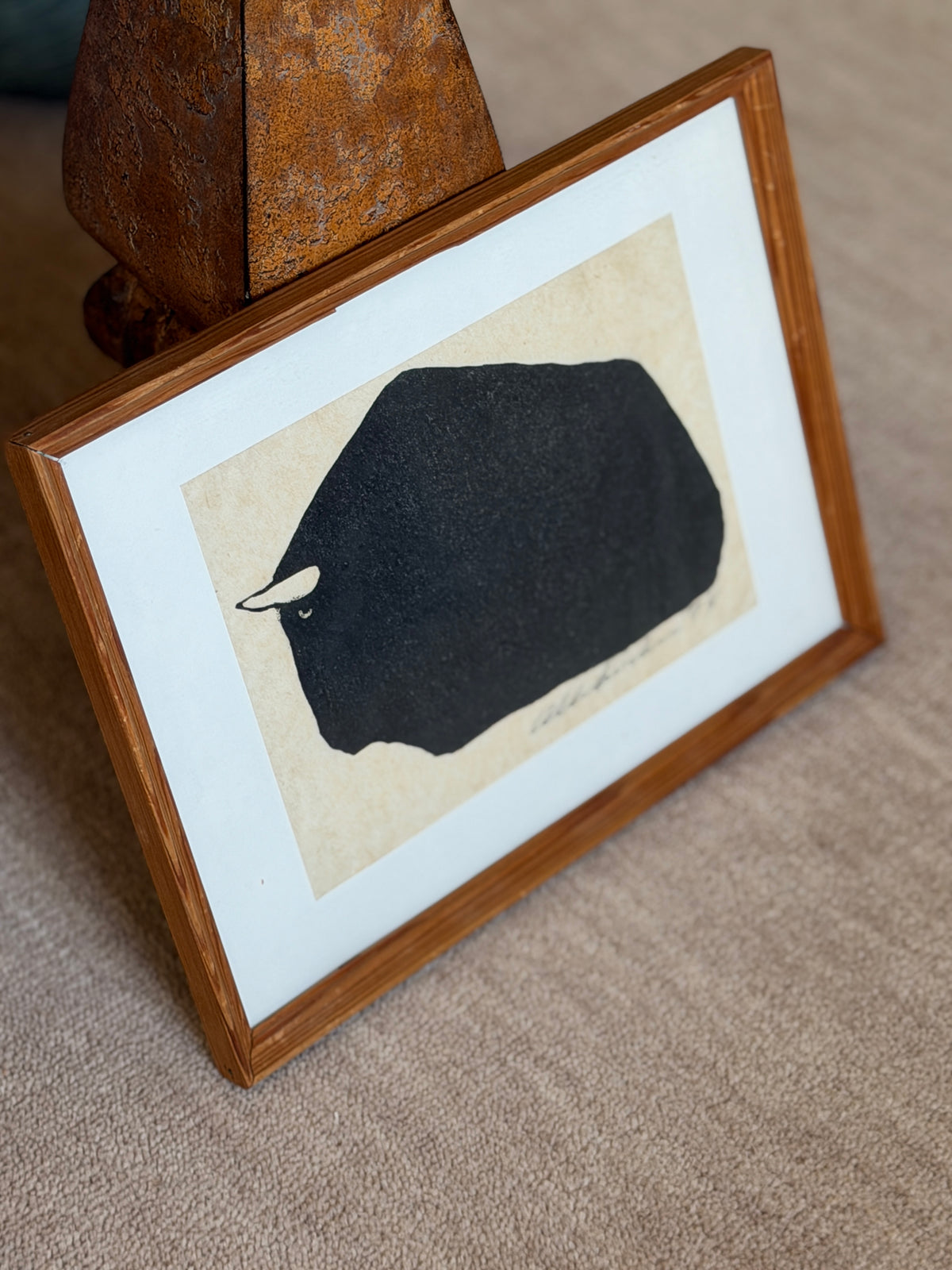 Albert Bertelsen Signed Bull Woodcut 1974 | Collectors Gene