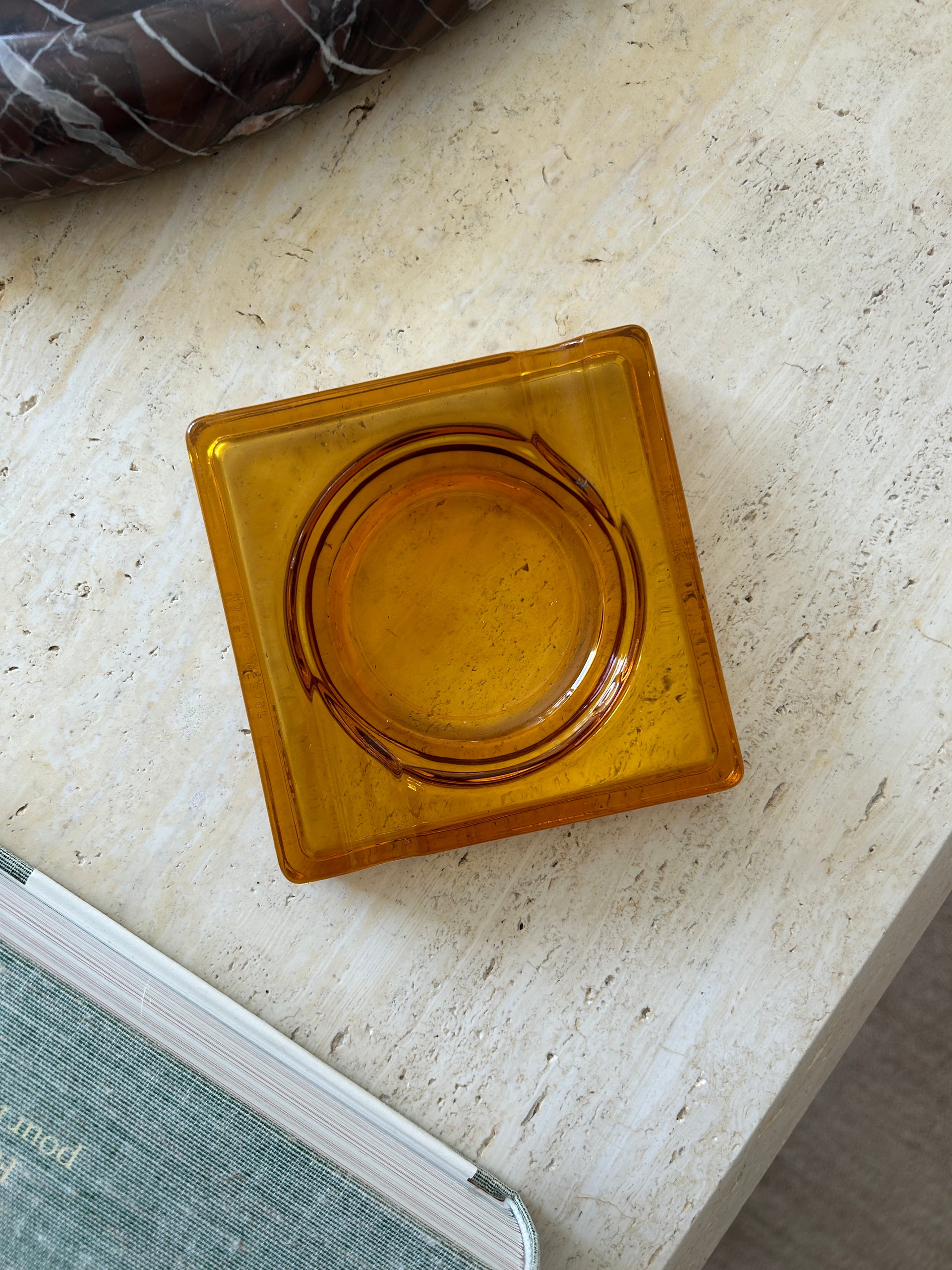 Amber Martini Ashtray
