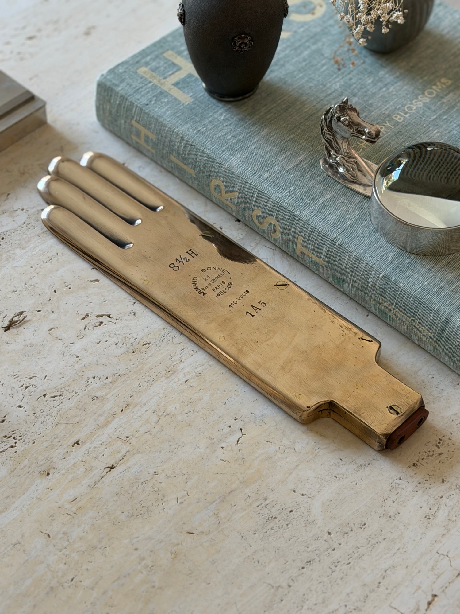 Antique French Brass Industrial Glove Mold by Armand Bonnet_- Paris c.1920 | Collectors Gene