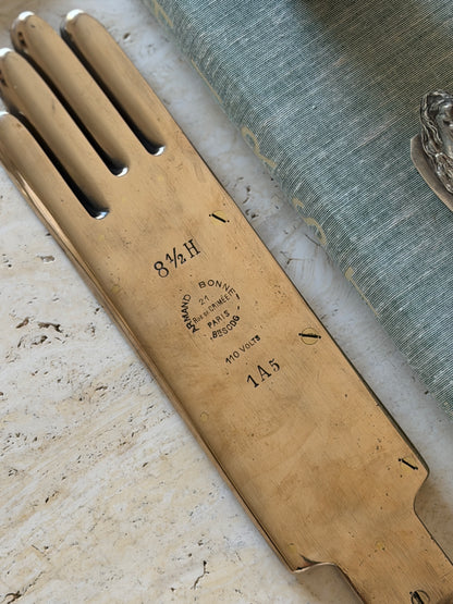 Antique French Brass Industrial Glove Mold by Armand Bonnet_- Paris c.1920 | Collectors Gene