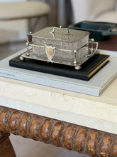 Antique Hukin Heath Sardine Box with Cut Glass Dish Silver Plate Frame Lid England c.1860 | Collectors Gene